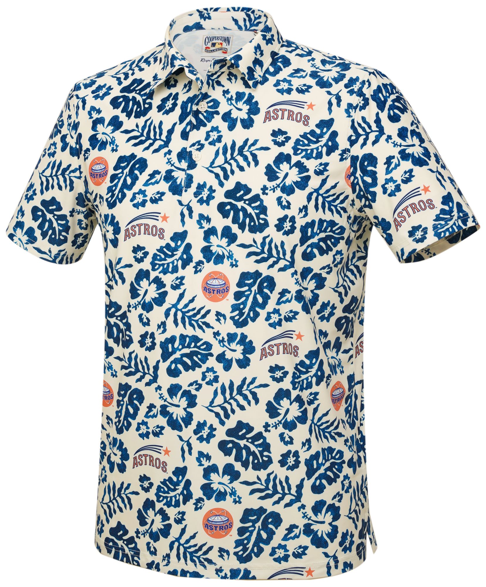 Reyn Spooner Men's Houston Astros Cream Cooperstown Pua Polo