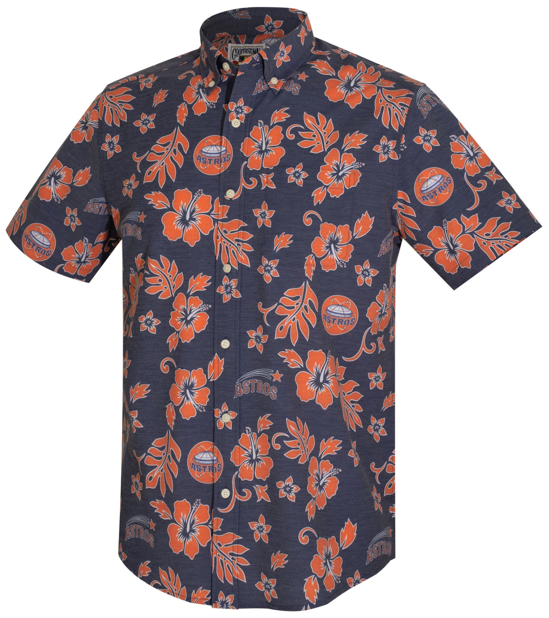Reyn Spooner Men's Houston Astros Navy Cooperstown Kekai Button-Down Shirt