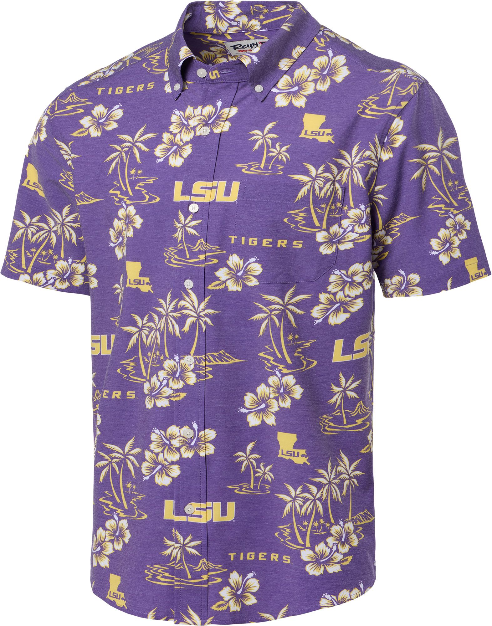 Reyn Spooner Men's LSU Tigers Purple Classic Lifestyle Woven Button-Down Shirt