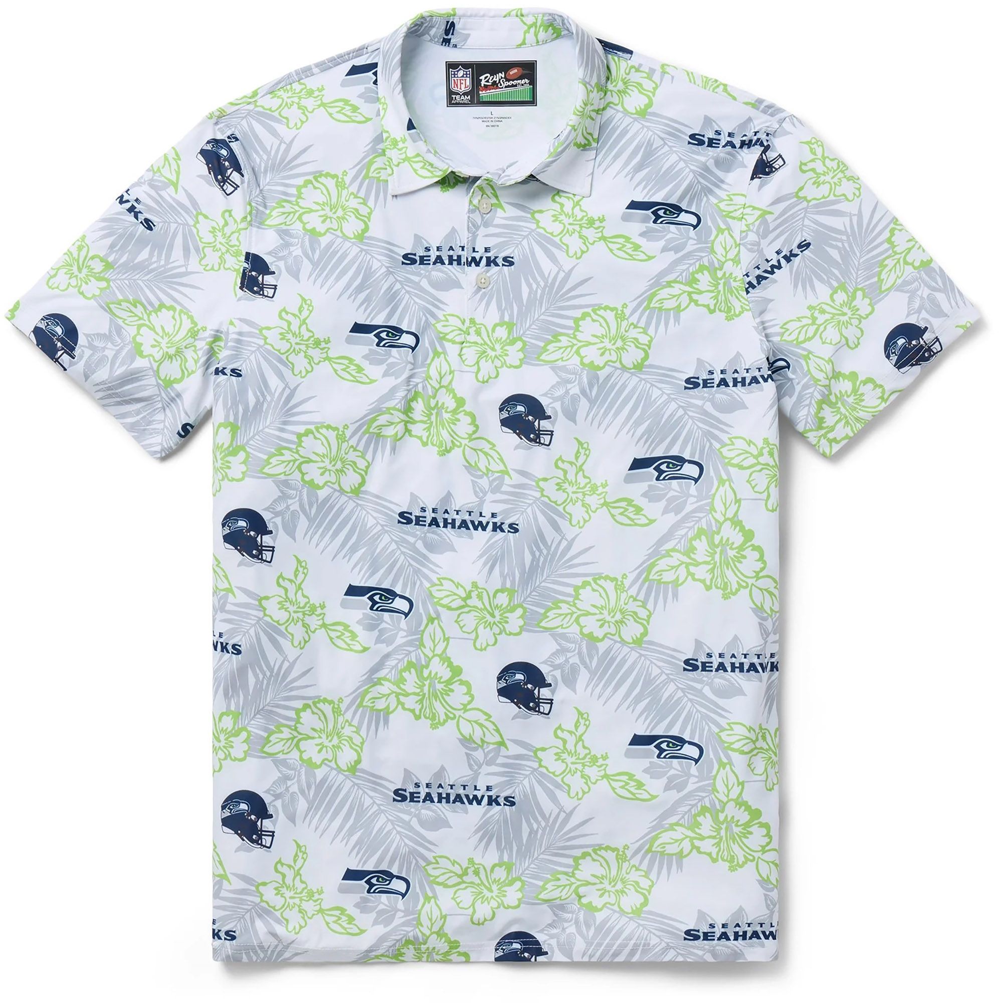 Reyn Spooner Men's Seattle Seahawks Perfect White Polo
