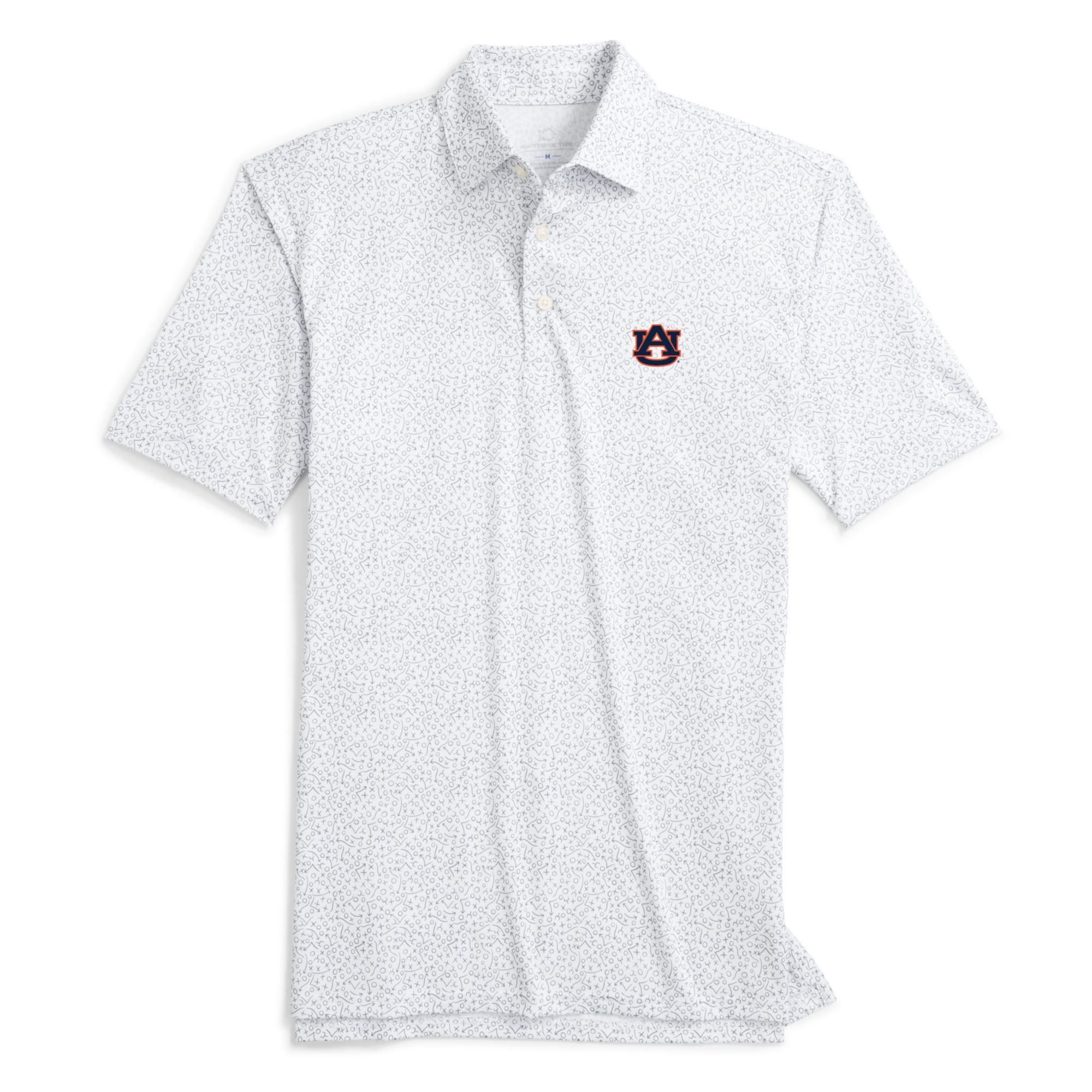 Southern Tide Men's Auburn Tigers White Driver Polo
