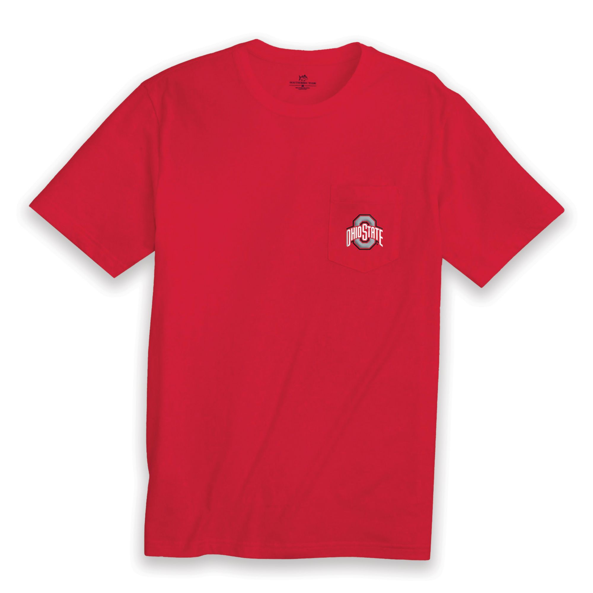Southern Tide Men's Ohio State Buckeyes Red Logo Pocket T-Shirt