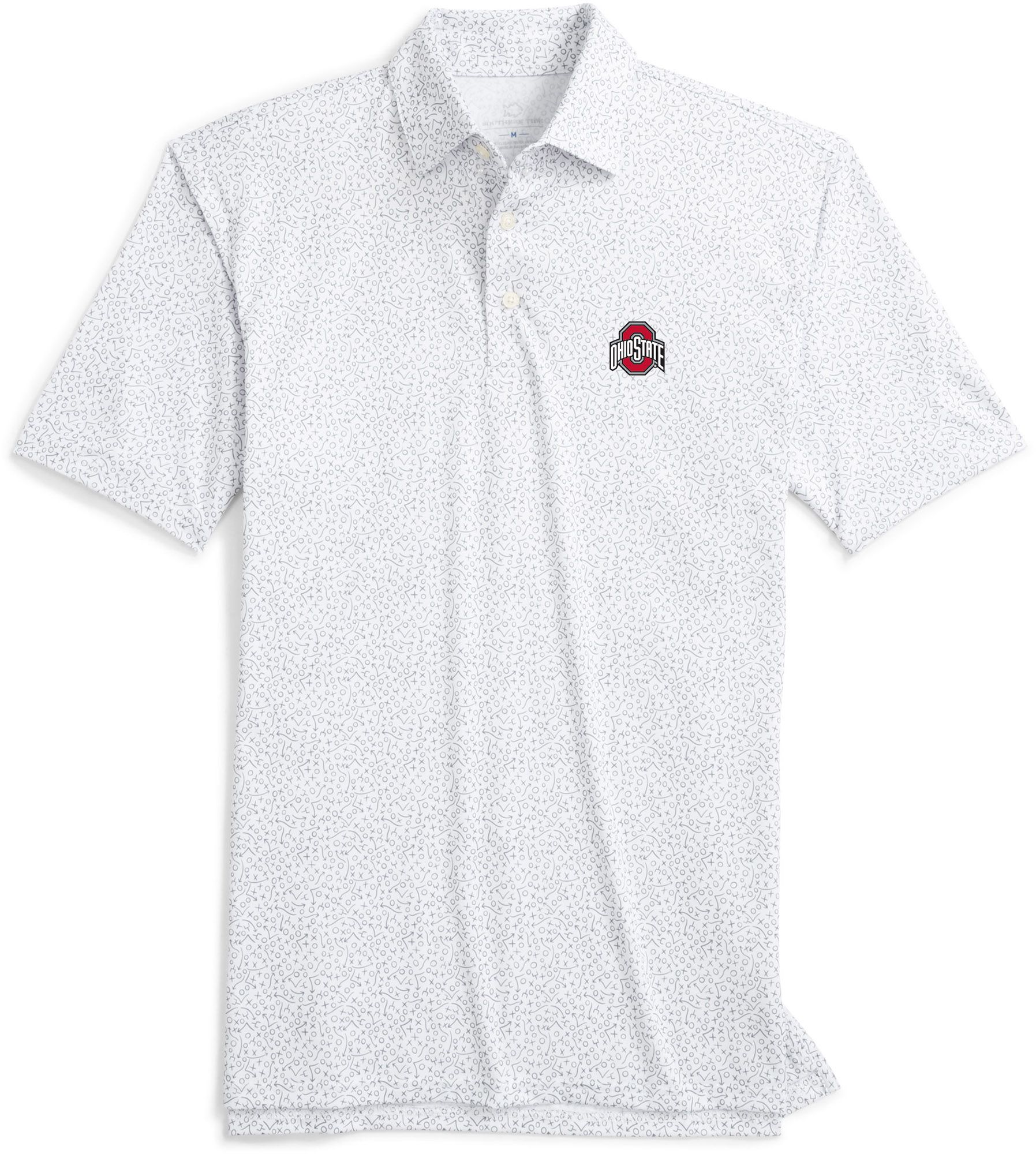Southern Tide Men's Ohio State Buckeyes White Gameplay Polo