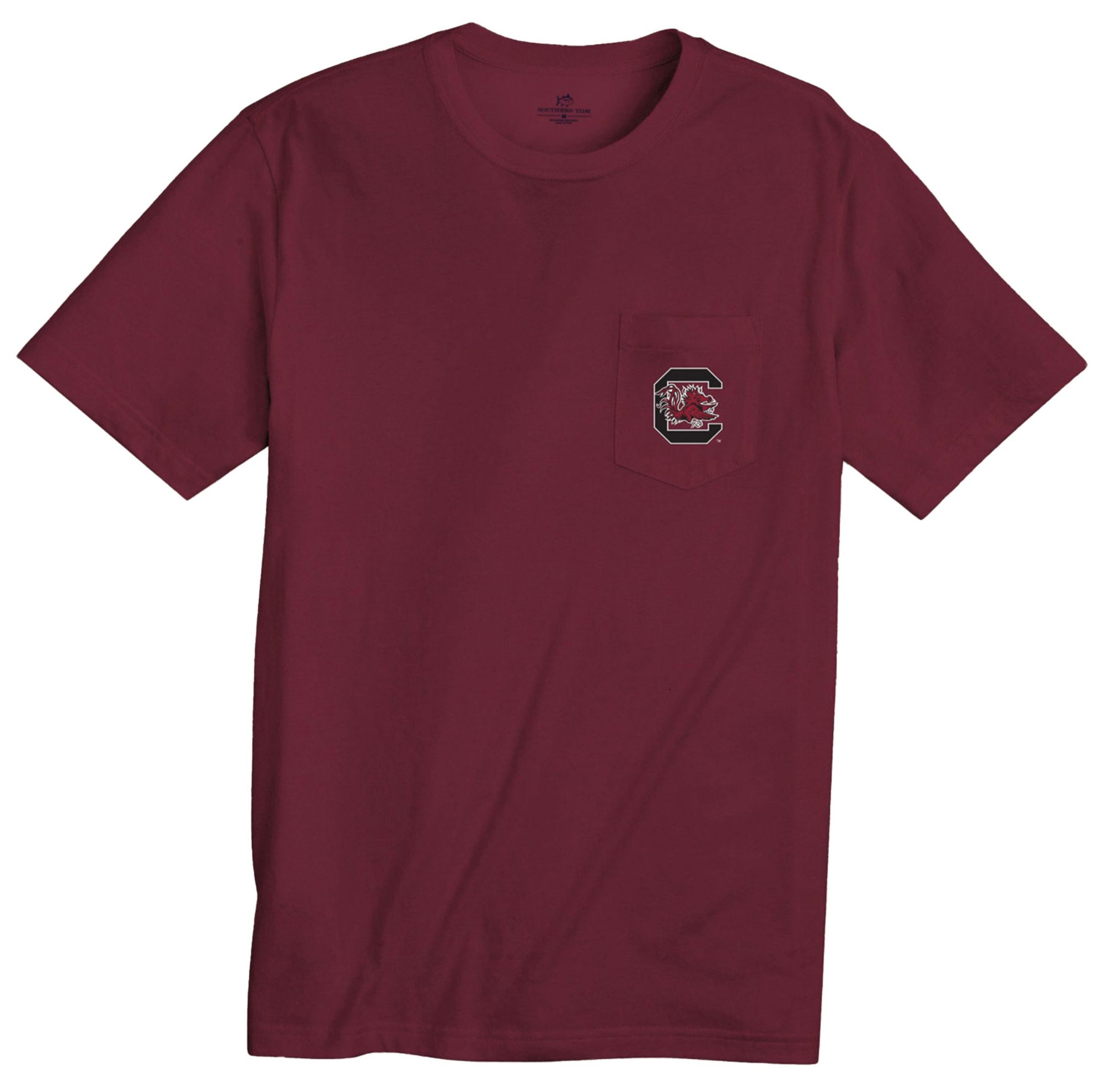 Southern Tide Men's South Carolina Gamecocks Maroon Logo Pocket T-Shirt