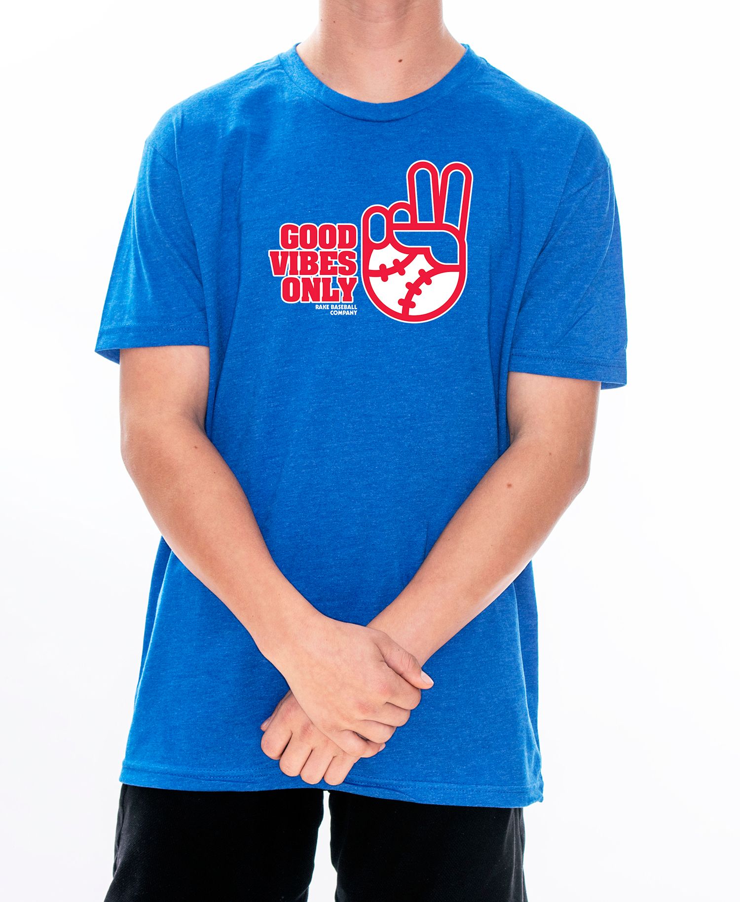 Rake Baseball Youth Good Vibes Only Tee