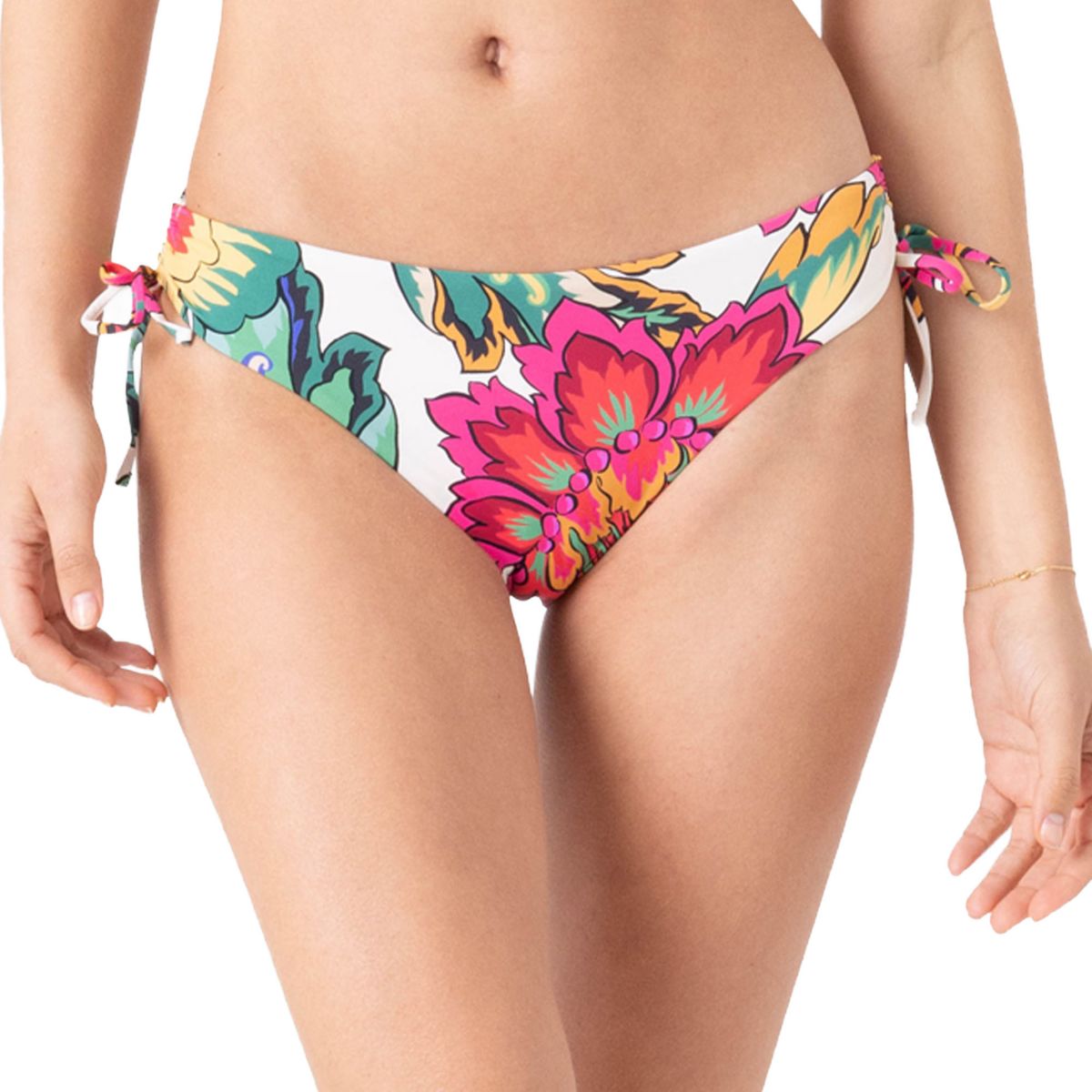 Maillot de bain Fille bicolore Spiritback bleu marine/lilas