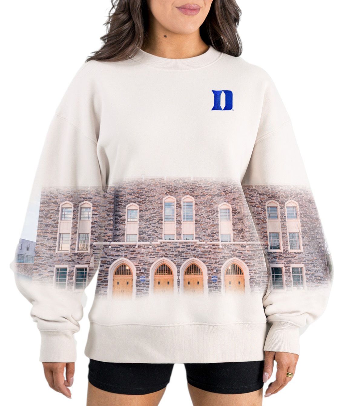 Gameday Couture Women's Duke Blue Devils Ivory Power Move Crew Pullover Sweatshirt