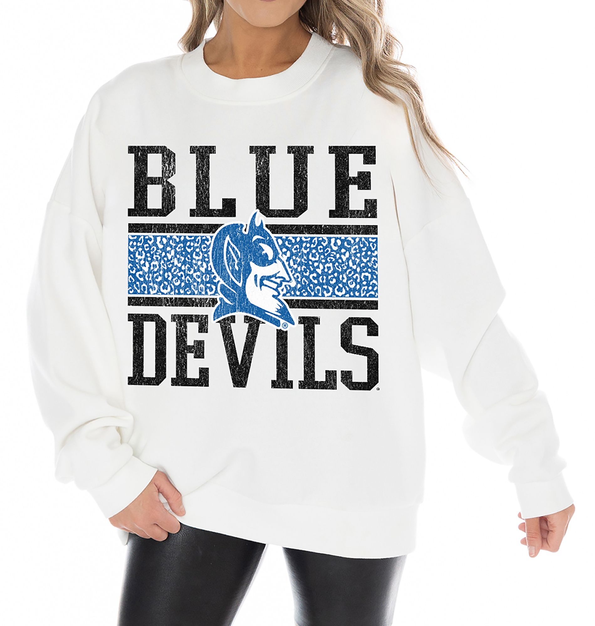 Gameday Couture Women's Duke Blue Devils White Crewneck Sweatshirt