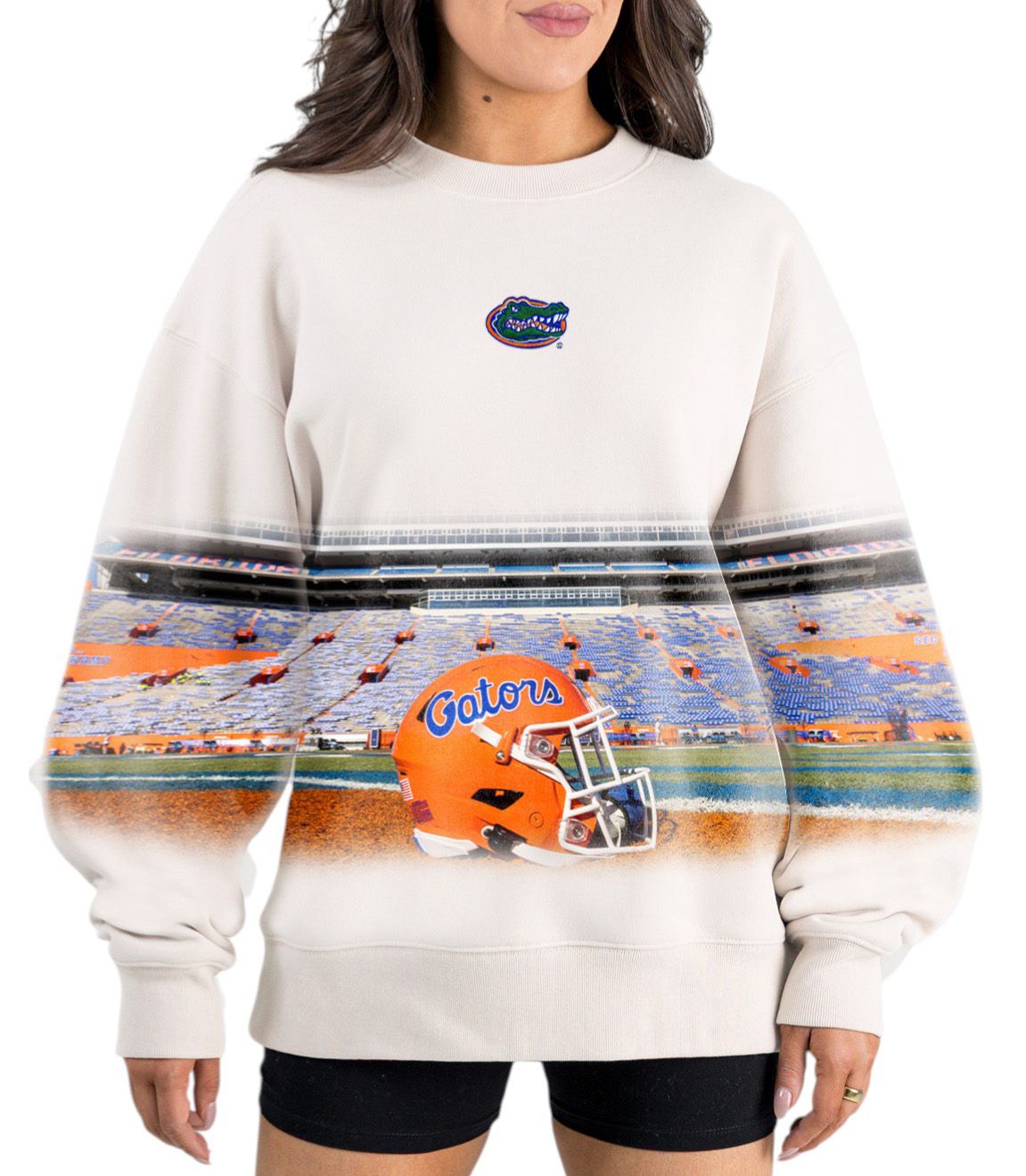 Gameday Couture Women's Florida Gators Ivory Power Move Crew Pullover Sweatshirt