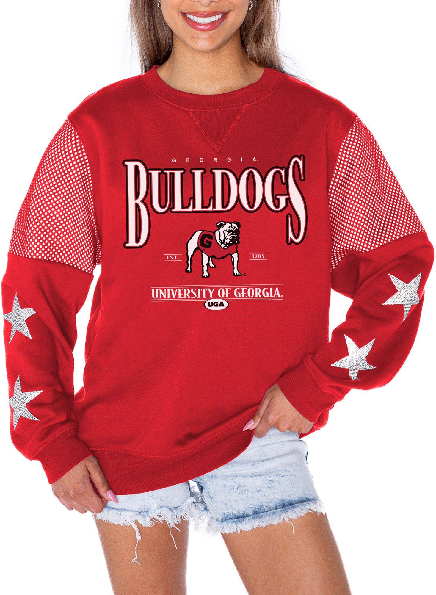 Gameday Couture Women's Georgia Bulldogs Red Star Crewneck Sweatshirt