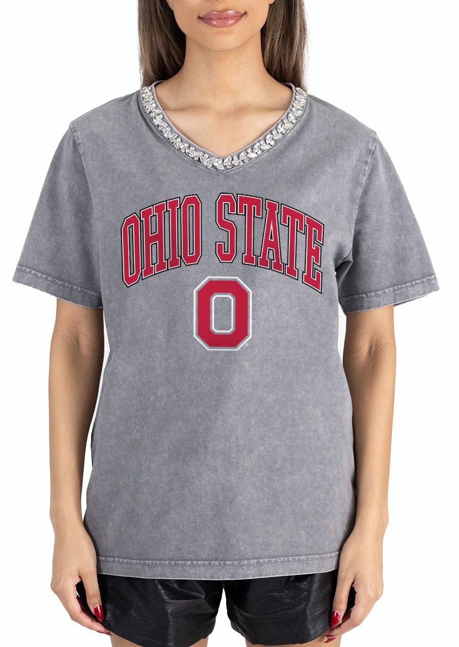 Gameday Couture Women's Ohio State Buckeyes Gray Icon Edge T-Shirt