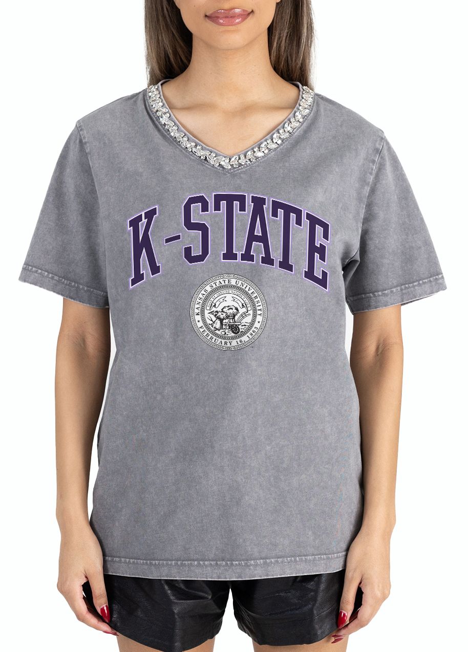 Gameday Couture Women's Kansas State Wildcats Silver Icon Edge T-Shirt