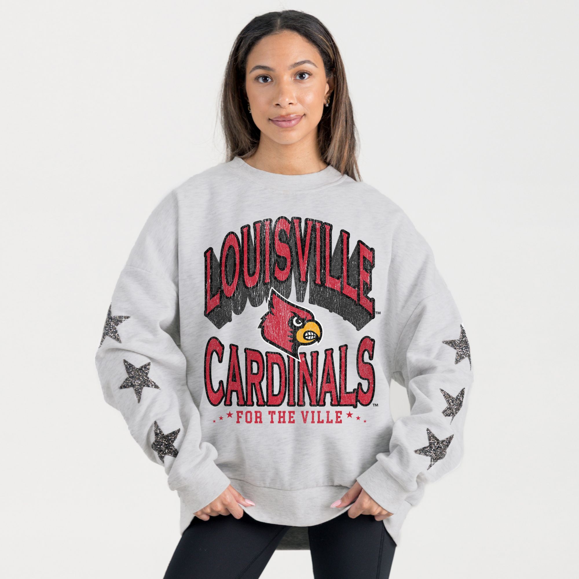 Gameday Couture Women's Louisville Cardinals White Crewneck Sweatshirt