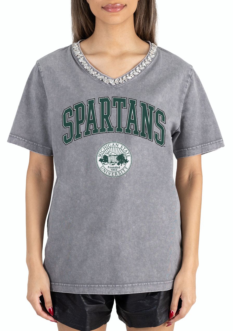 Gameday Couture Women's Michigan State Spartans Grey Icon Edge T-Shirt