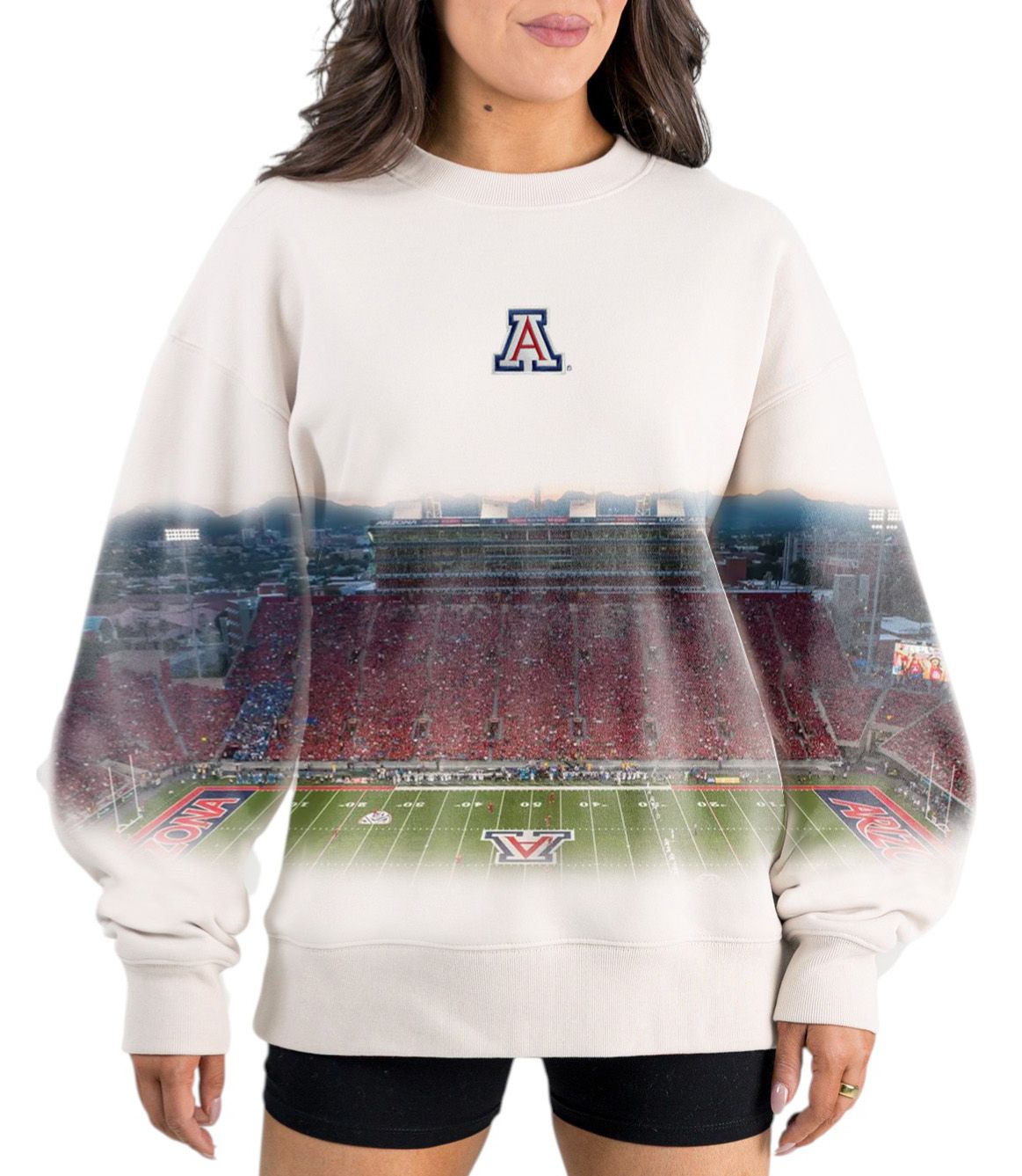 Gameday Couture Women's Arizona Wildcats Ivory Power Move Crew Pullover Sweatshirt