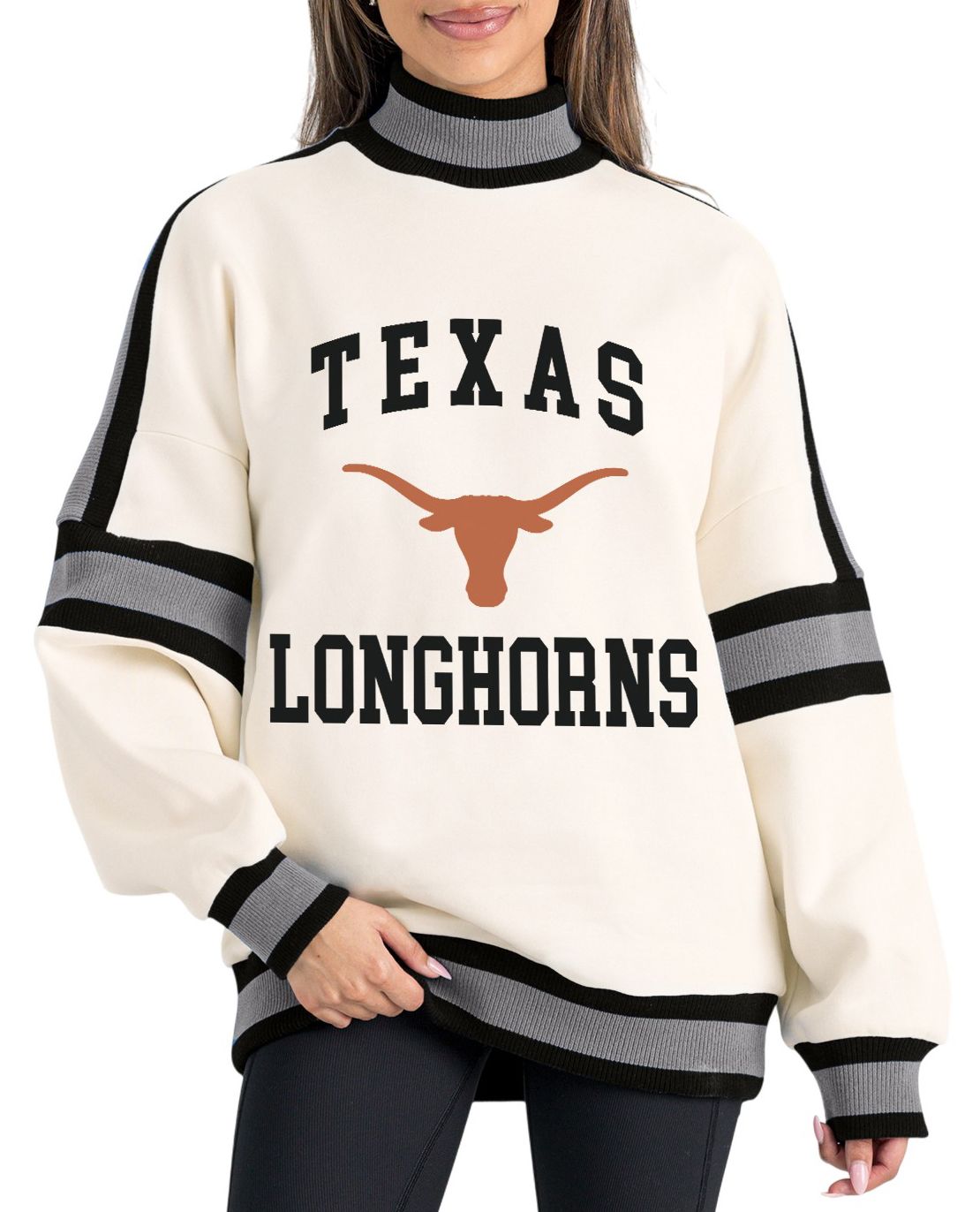 Gameday Couture Women's Texas Longhorns White Turtleneck Sweatshirt