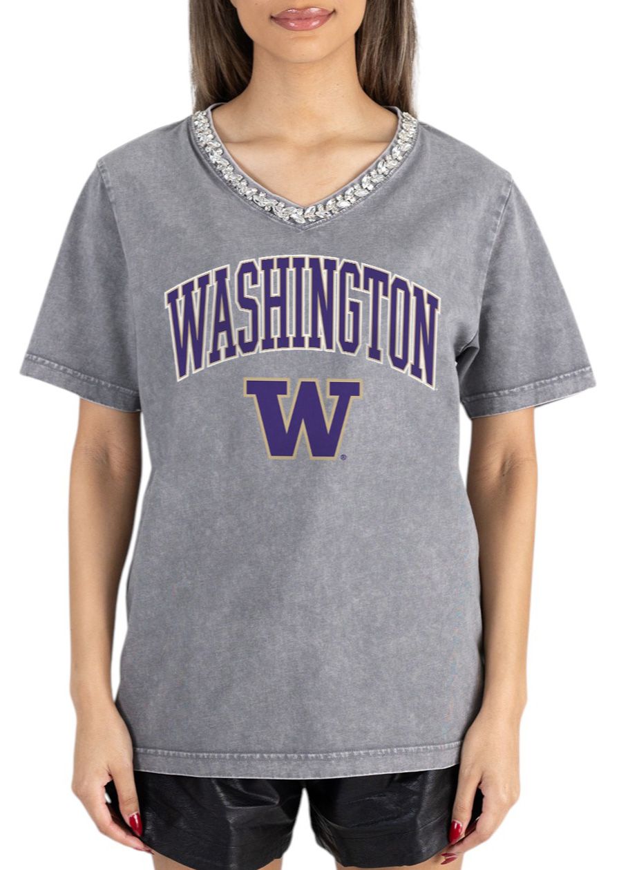 Gameday Couture Women's Washington Huskies Grey Icon Edge T-Shirt