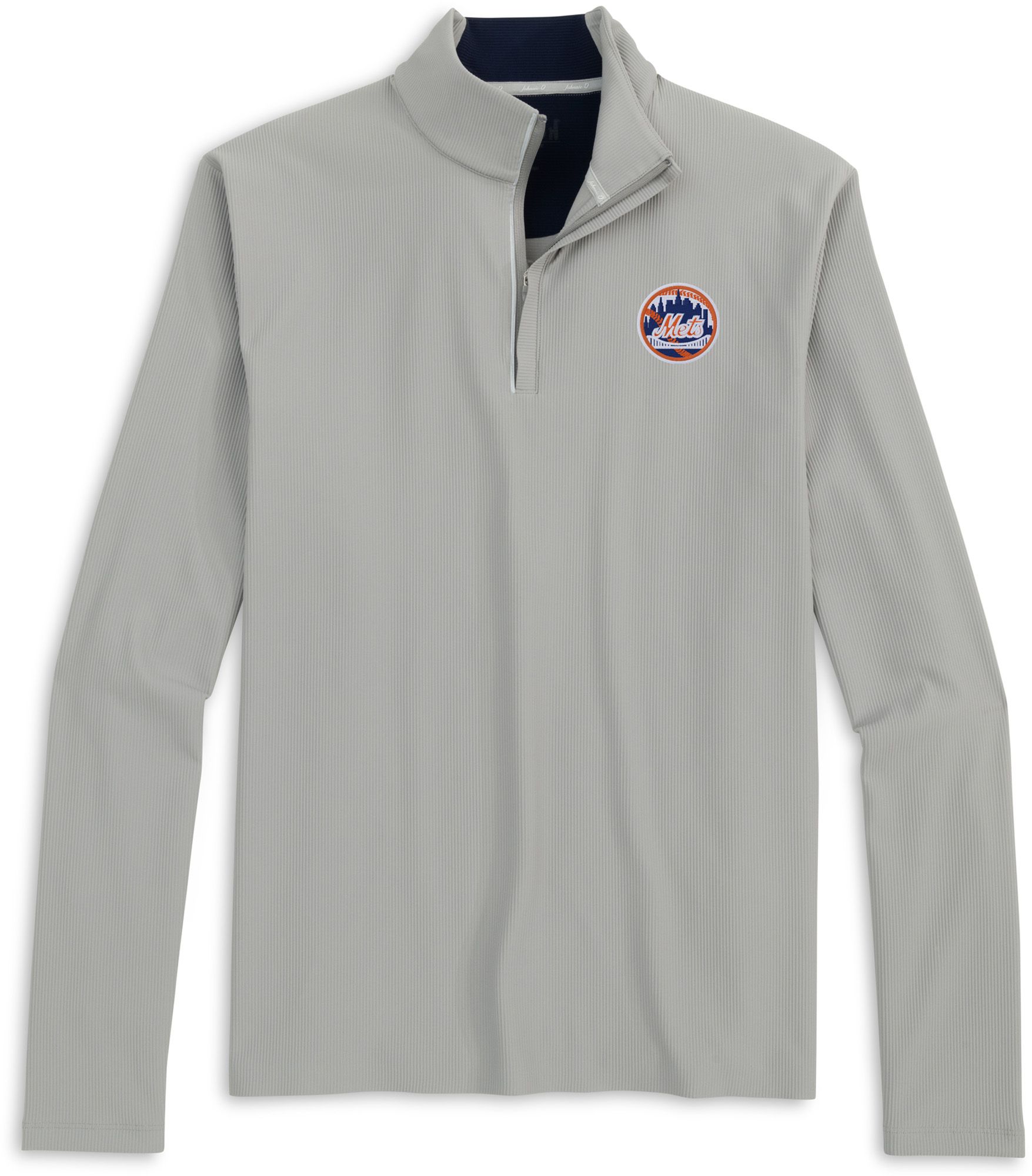 Johnnie-O Men's New York Mets Gray Hoppin 1/4 Zip Pullover