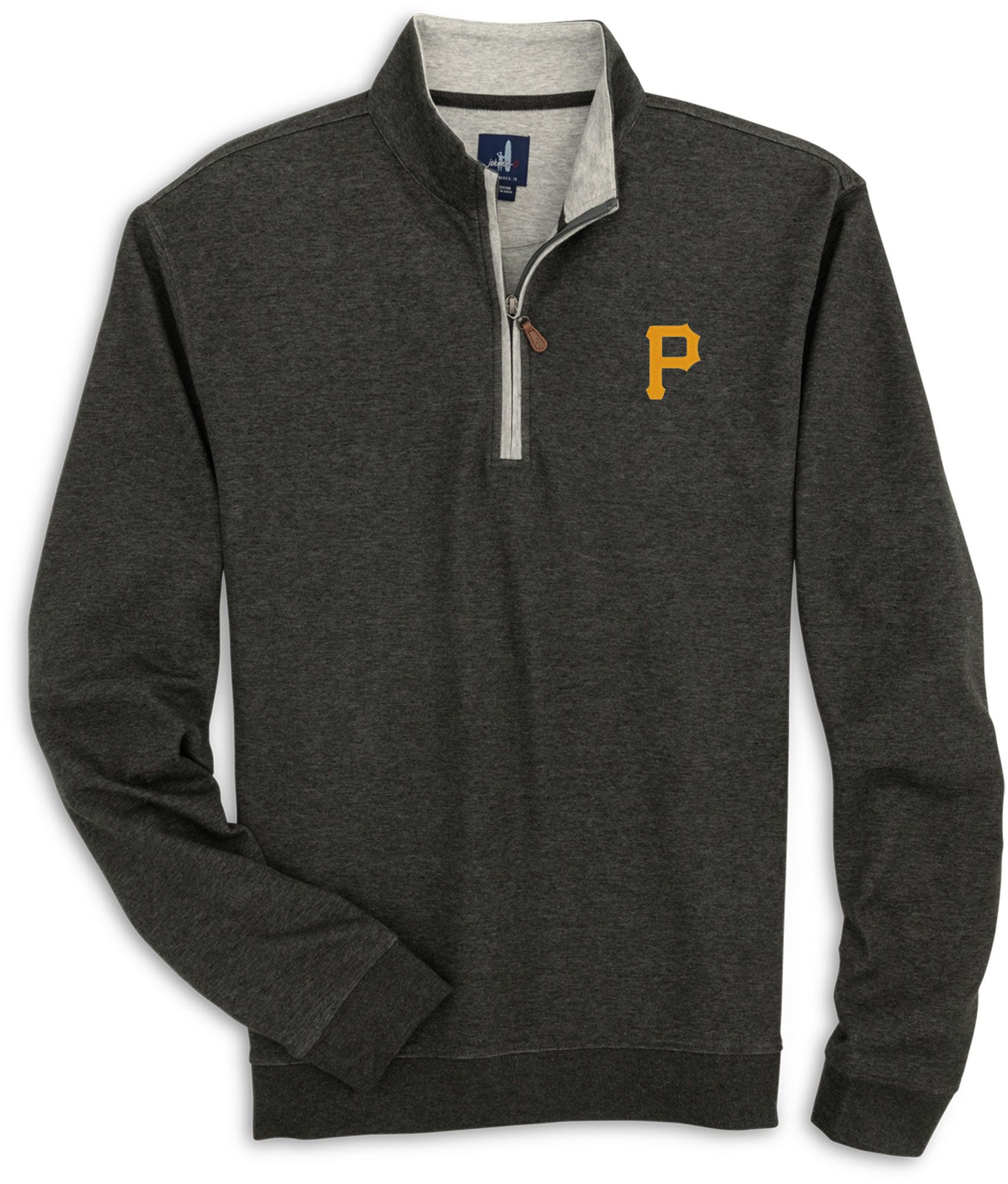 Johnnie-O Men's Pittsburgh Pirates Black Sully 1/4 Zip Pullover