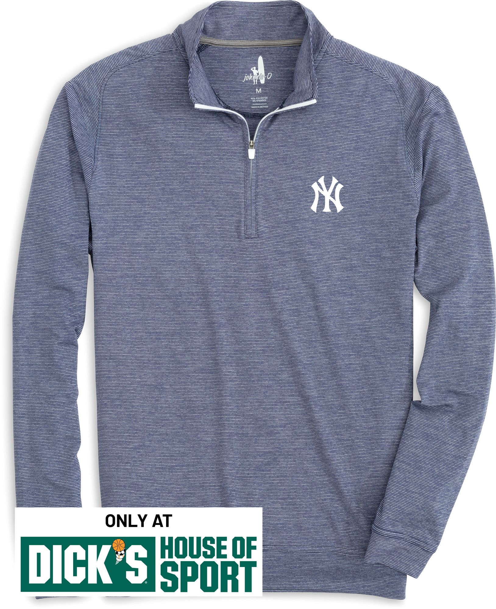 Johnnie-O Men's New York Yankees Navy Vaughn 1/4 Zip Pullover