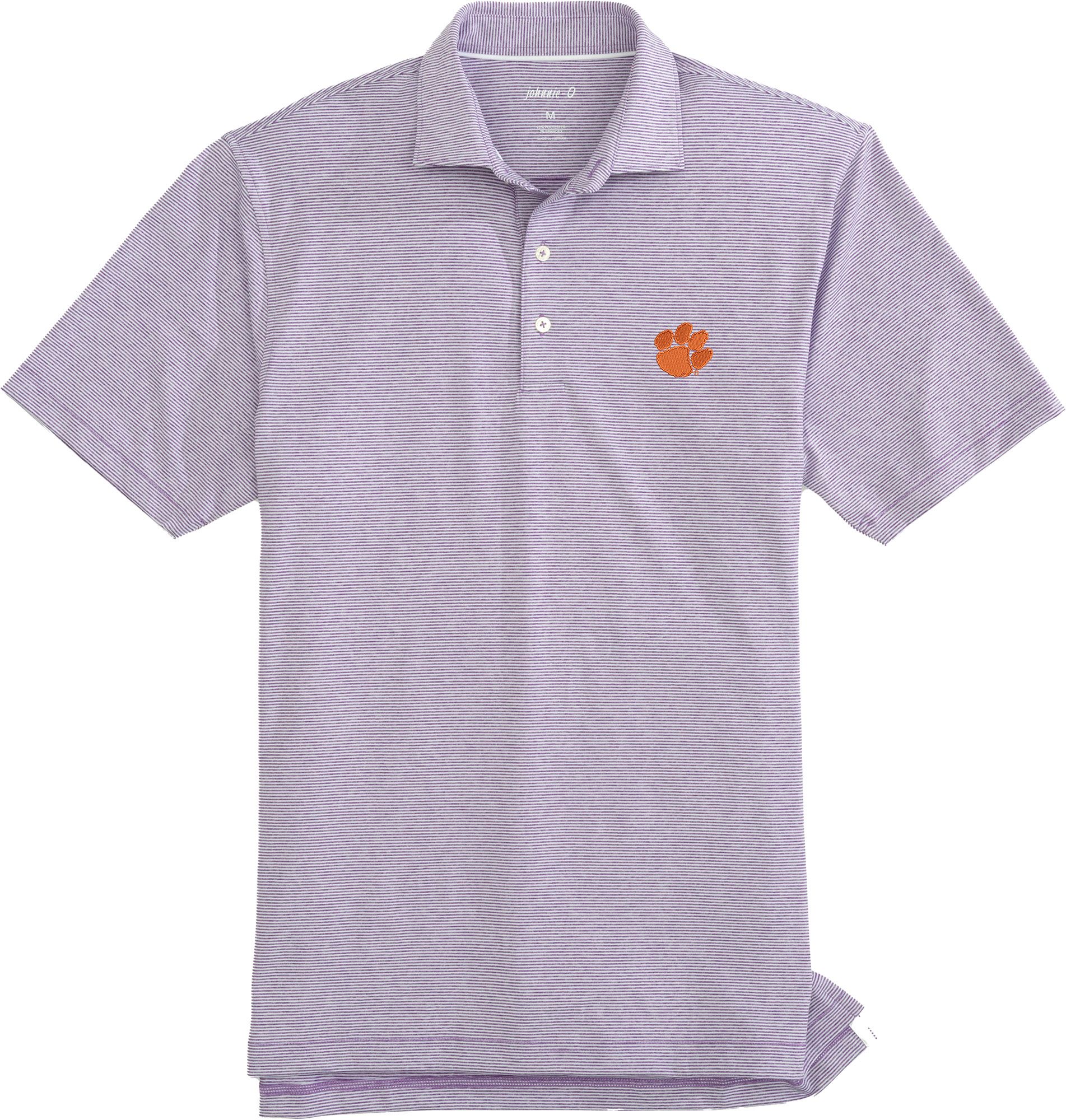 Johnnie-O Men's Clemson Tigers Purple Lyndonn Performance Polo