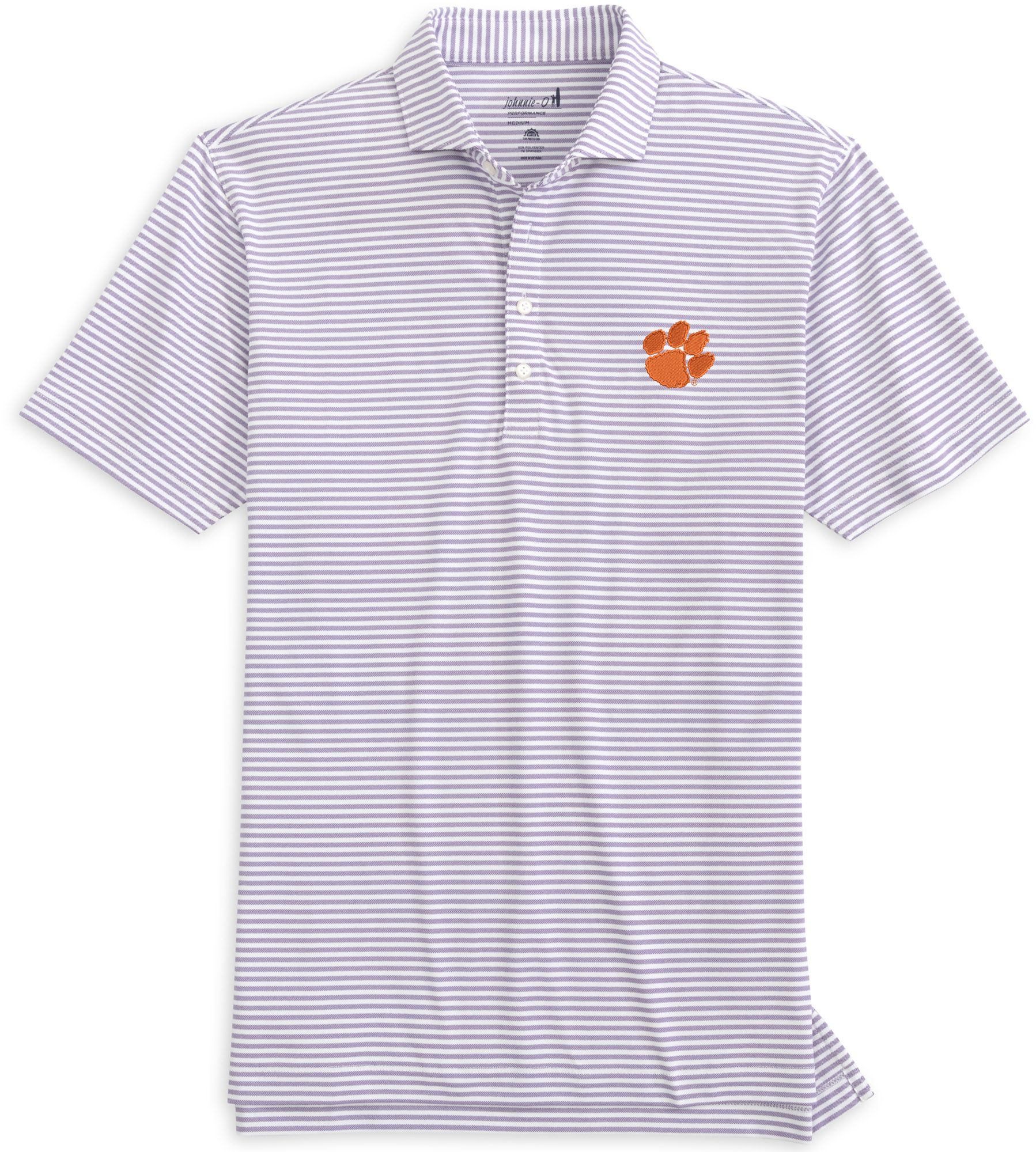 Johnnie-O Men's Clemson Tigers Purple Stetson Performance Polo