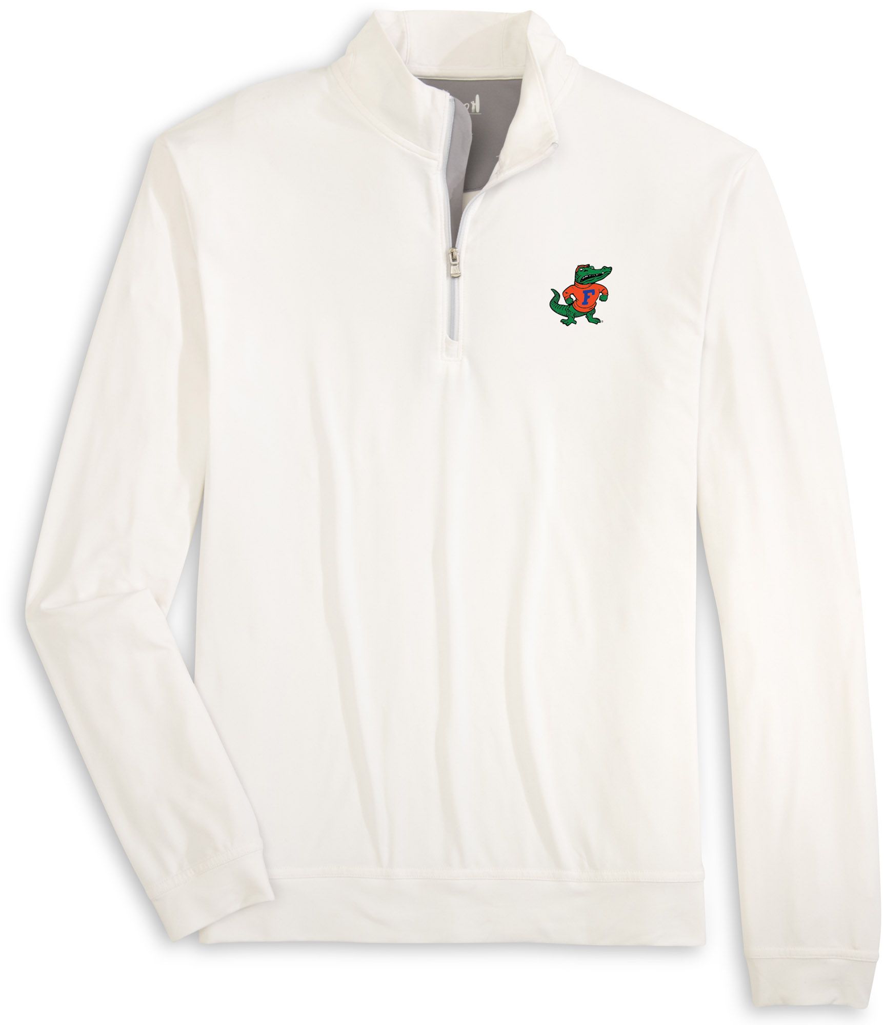 Johnnie-O Men's Florida Gators White Motion 1/4 Zip Performance Pullover