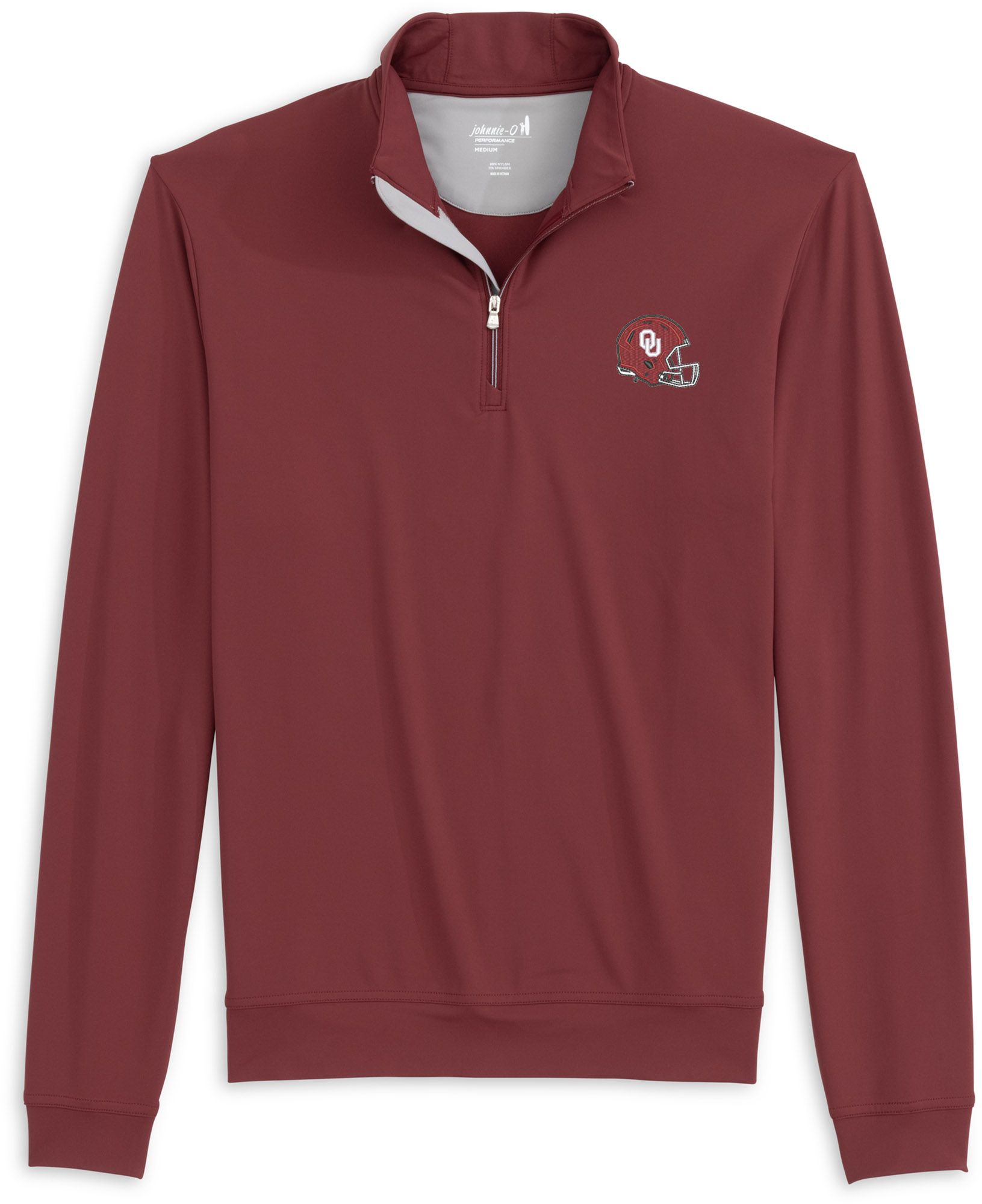 Johnnie-O Men's Oklahoma Sooners Maroon Motion 1/4 Zip Performance Pullover