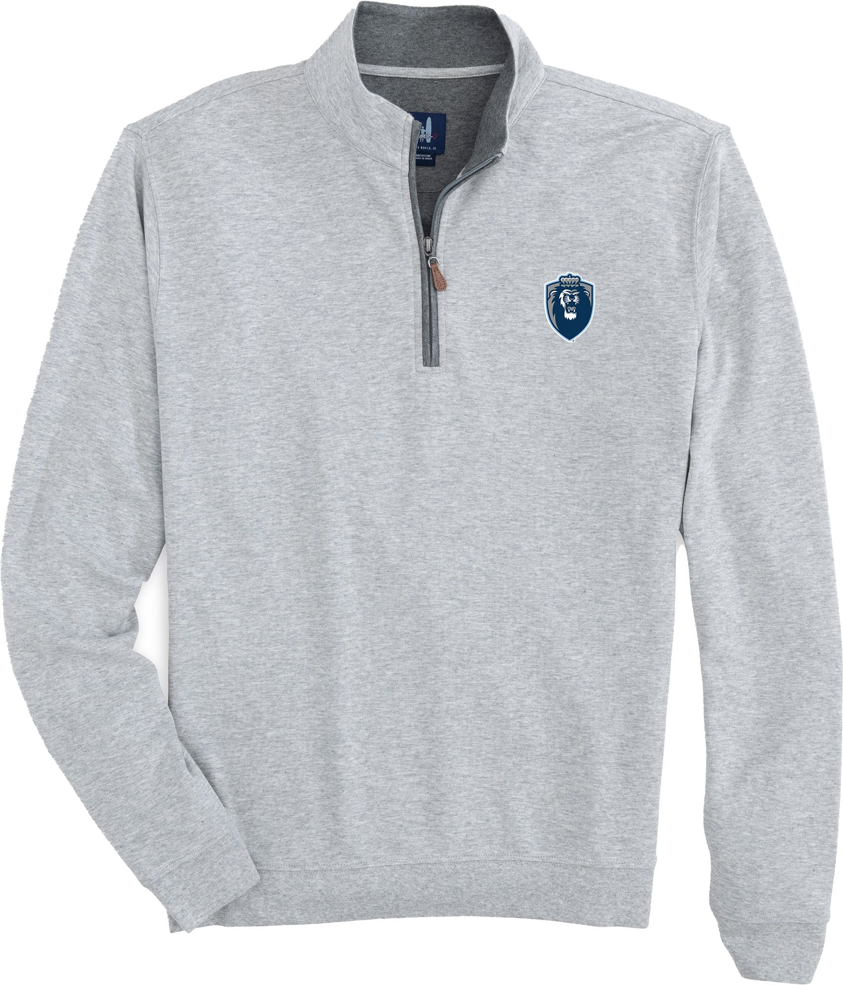 Johnnie-O Men's Old Dominion Monarchs Light Gray Sully 1/4 Zip Pullover