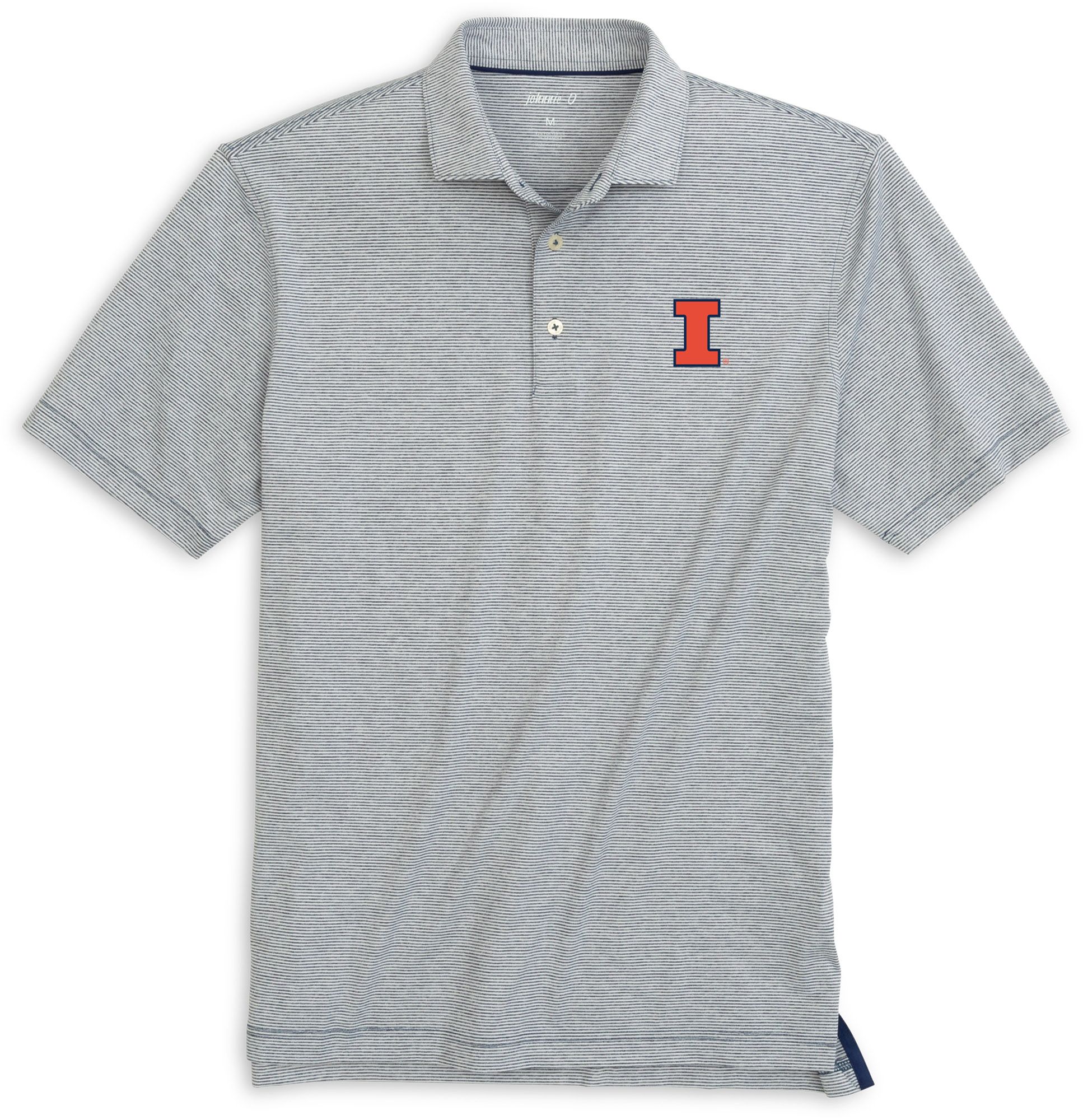Johnnie-O Men's Illinois Fighting Illini Heather Twilight Lyndon Polo