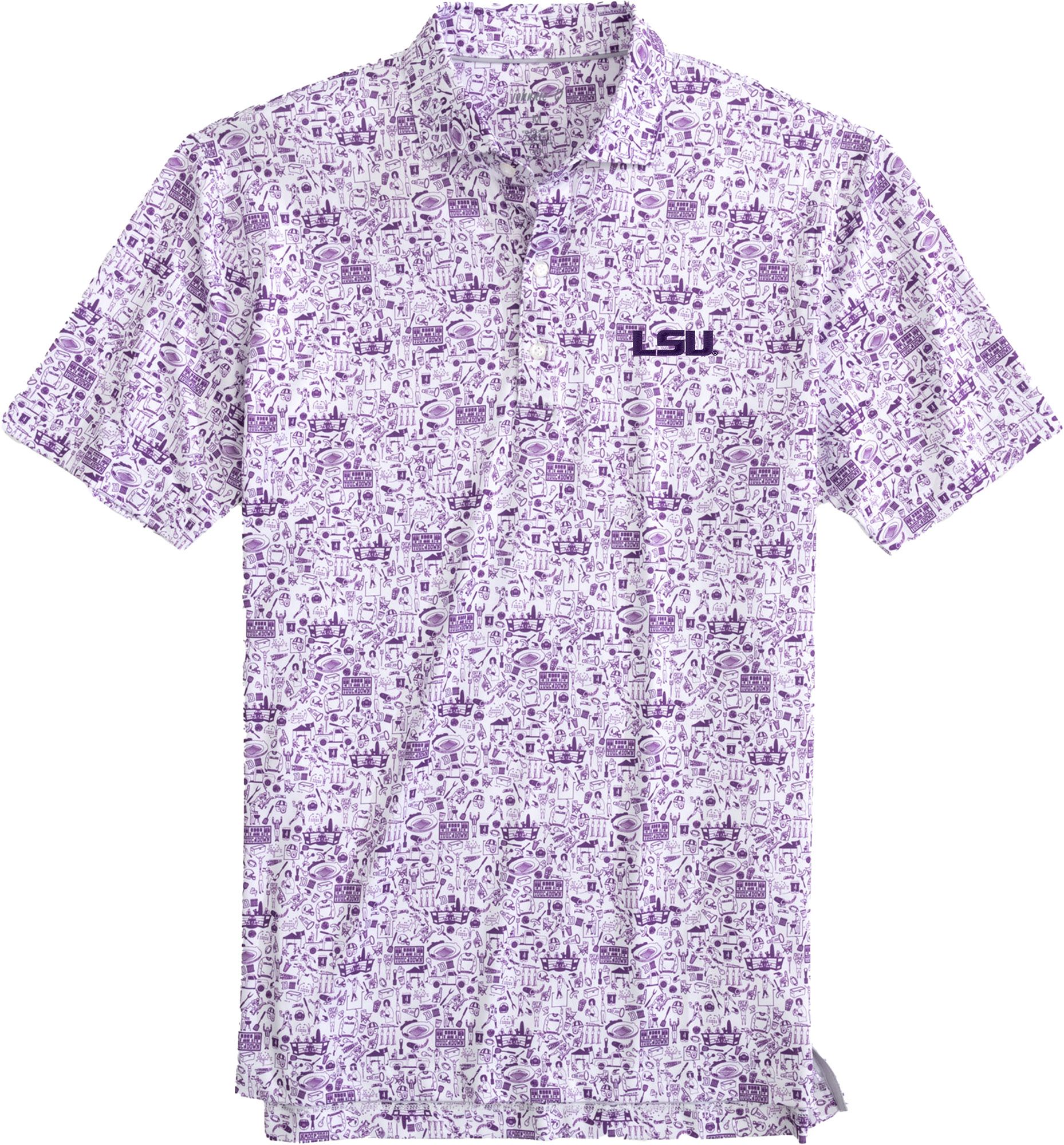 Johnnie-O Men's LSU Tigers Purple Tailgater Performance Polo