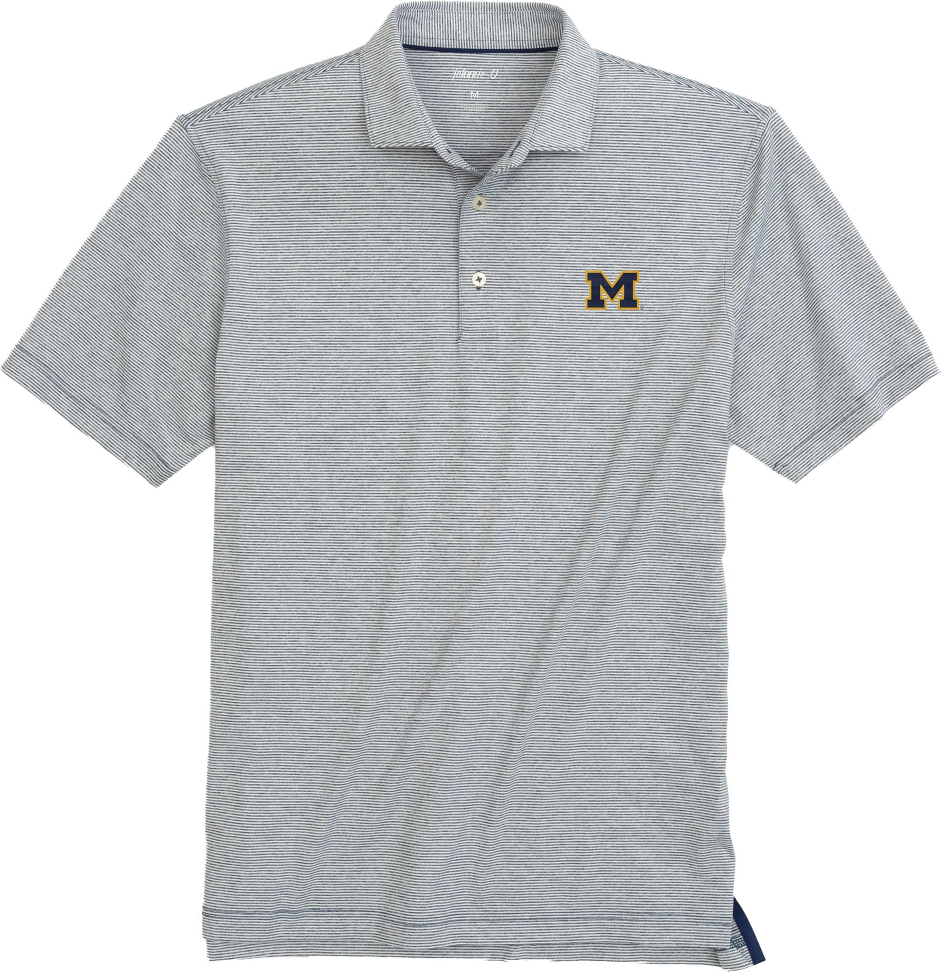 Johnnie-O Men's Michigan Wolverines Black Lyndonn Polo
