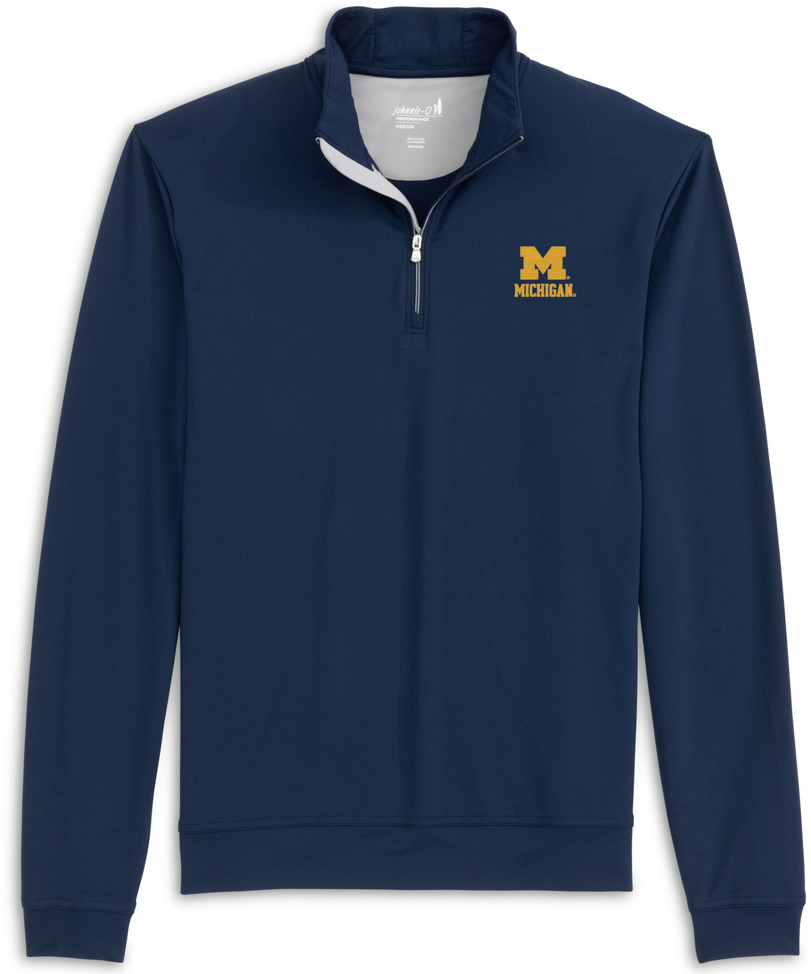 Johnnie-O Men's Michigan Wolverines Midnight Navy Motion 1/4 Zip Performance Pullover