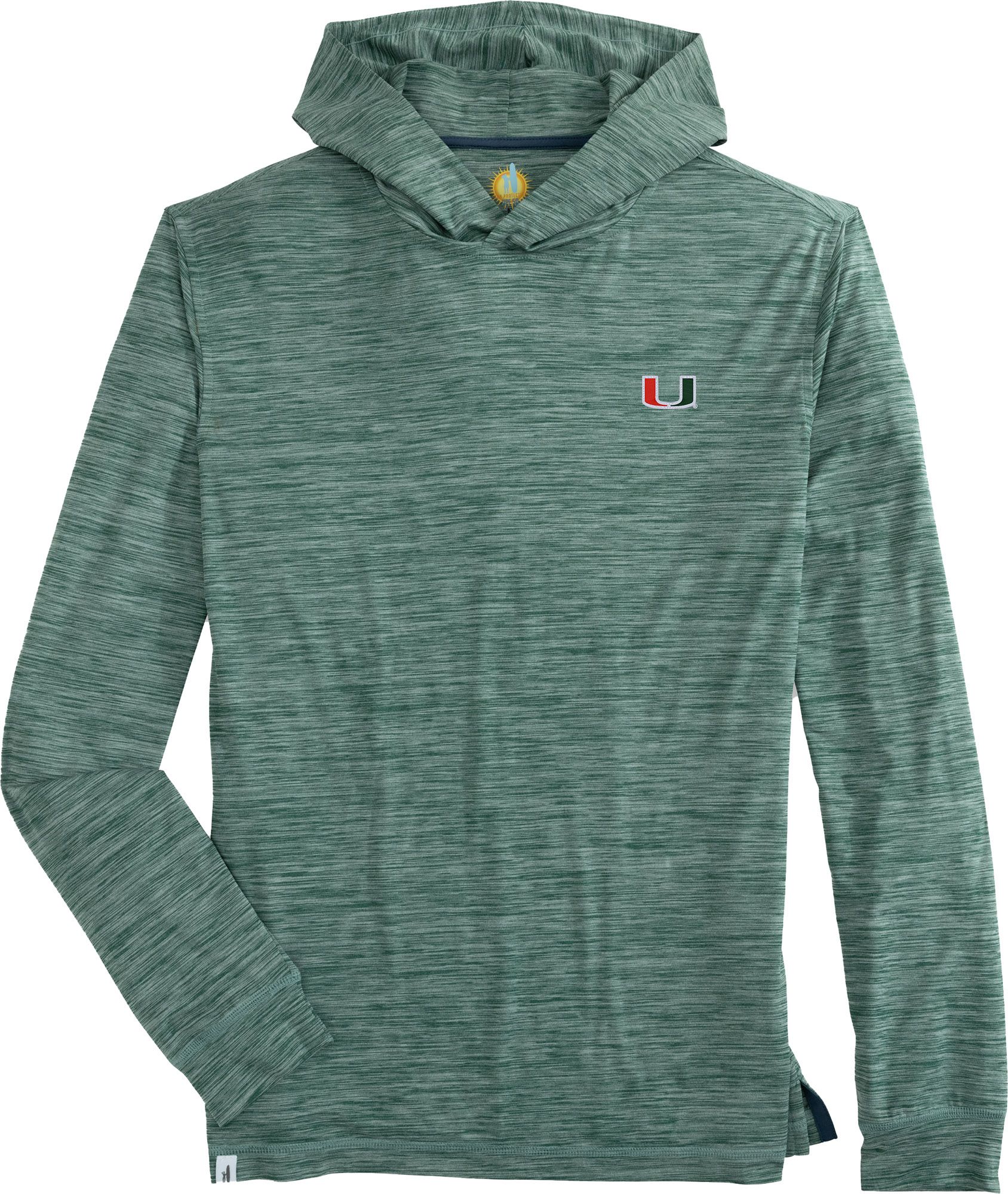 Johnnie-O Men's Miami Hurricanes Green Talon Performance Hoodie