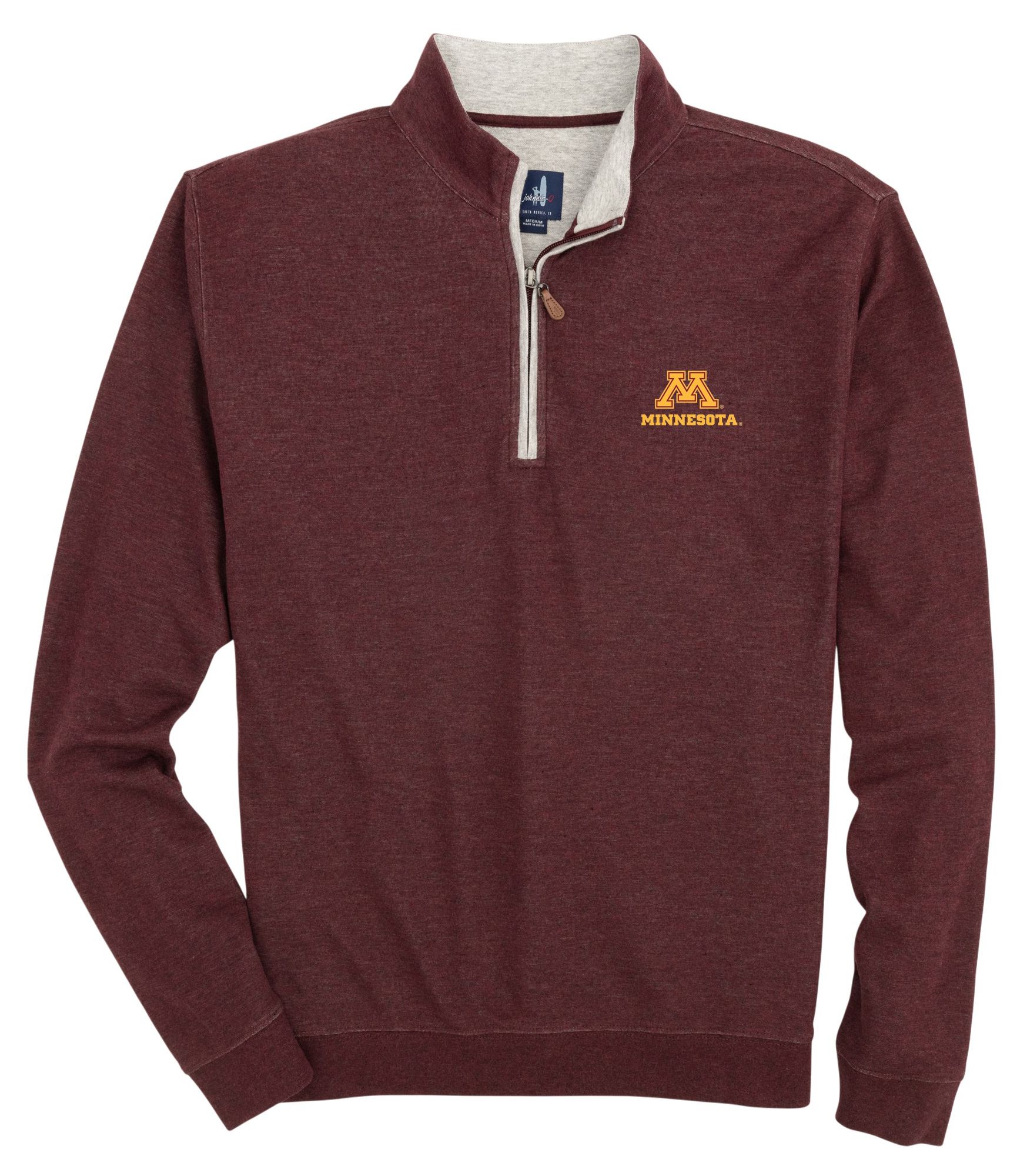 Johnnie-O Men's Minnesota Golden Gophers Maroon Sully 1/4 Zip Pullover