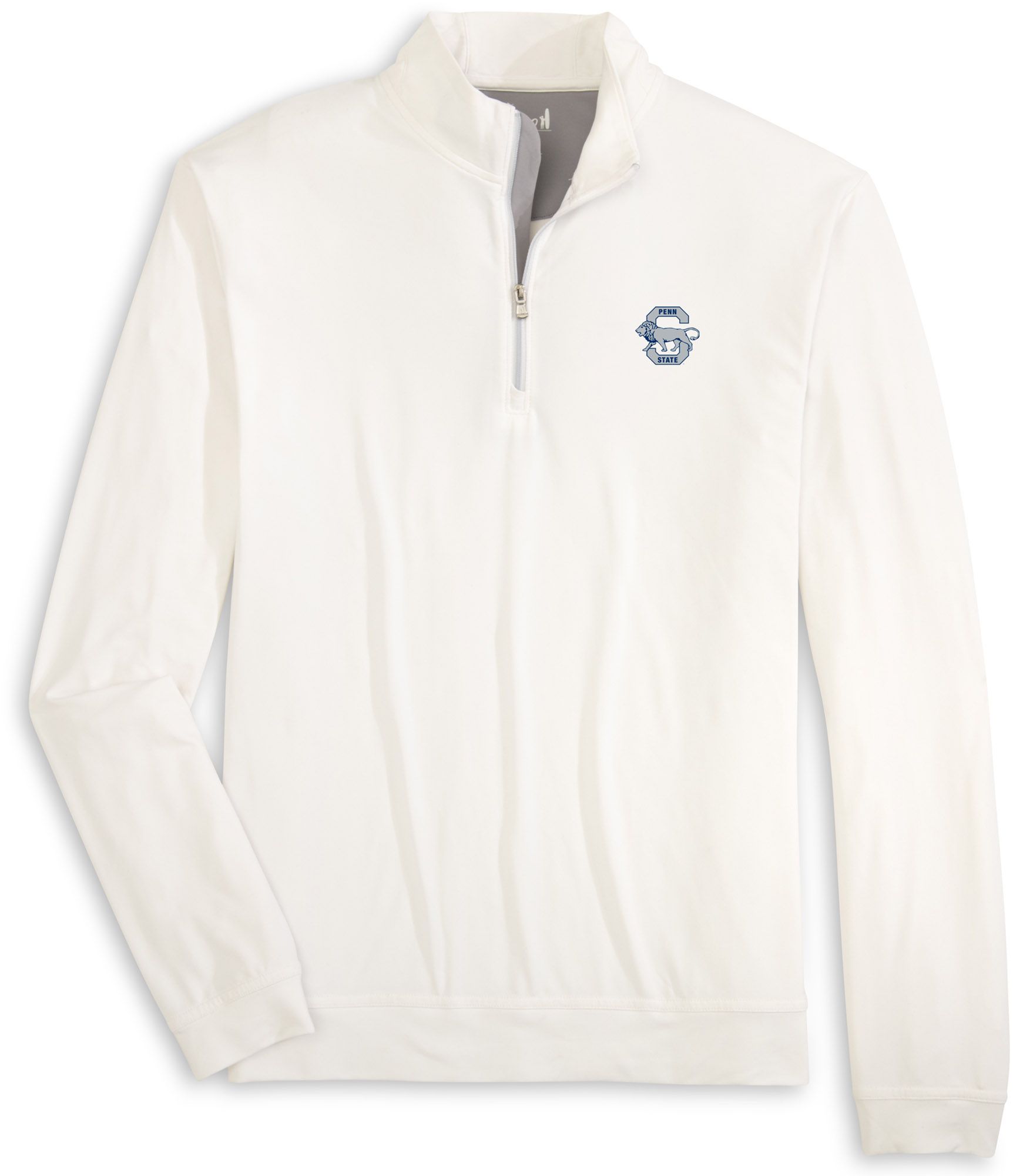 Johnnie-O Men's Penn State Nittany Lions White Motion 1/4 Zip Performance Pullover