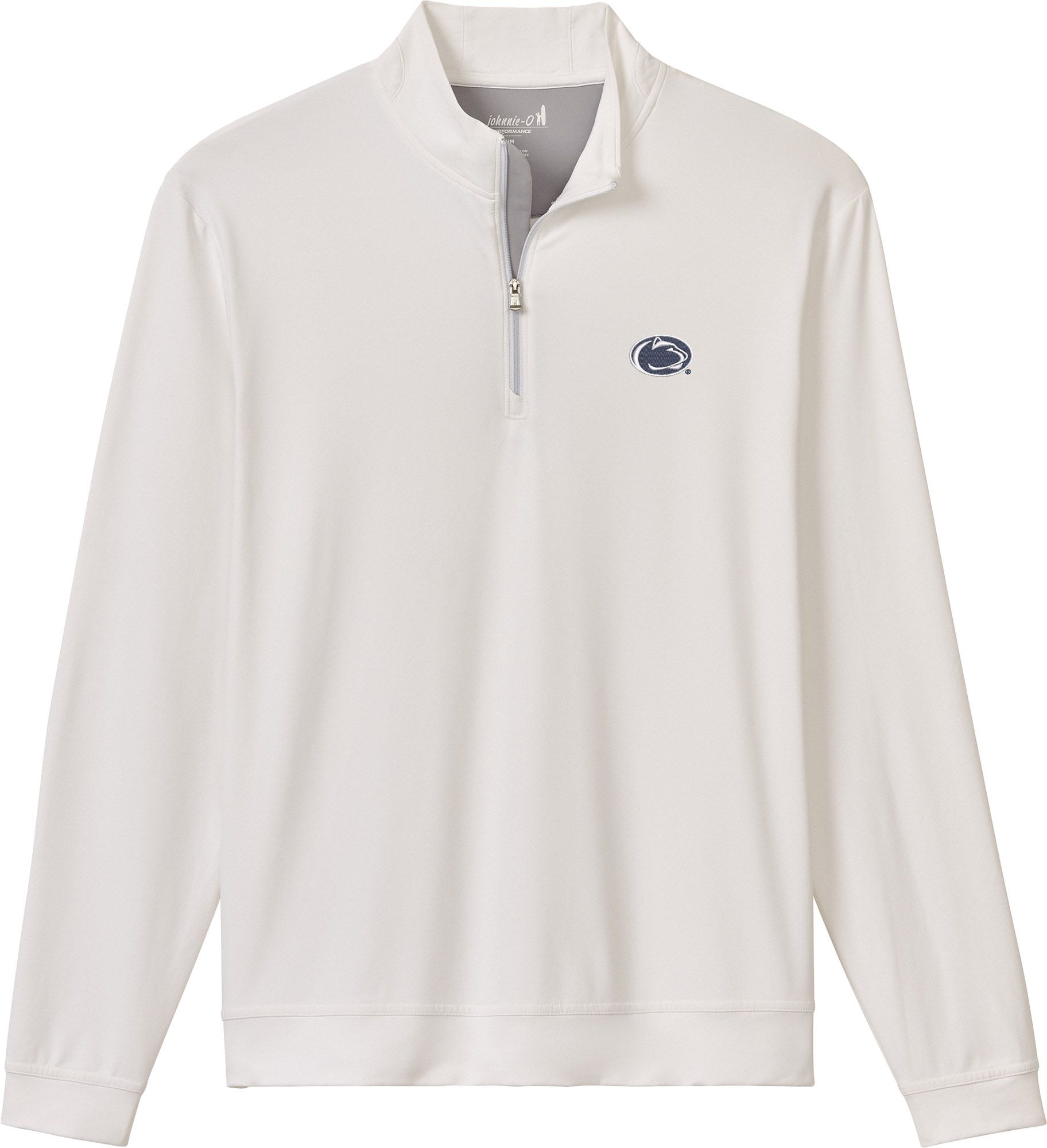 Johnnie-O Men's Penn State Nittany Lions White Motion 1/4 Zip Performance Pullover