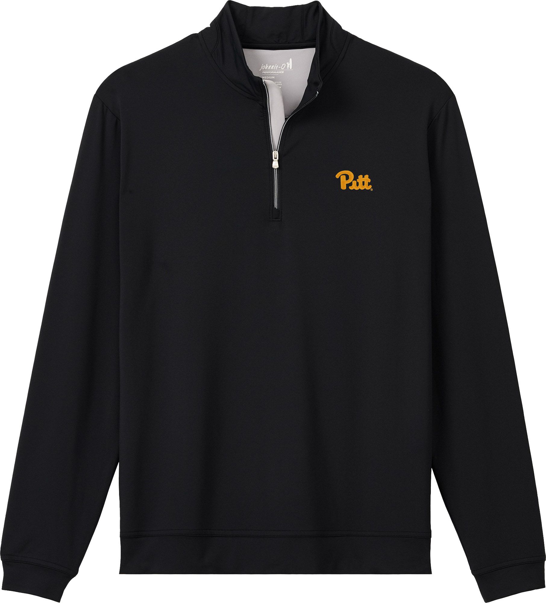 Johnnie-O Men's Pitt Panthers Black Motion 1/4 Zip Performance Pullover