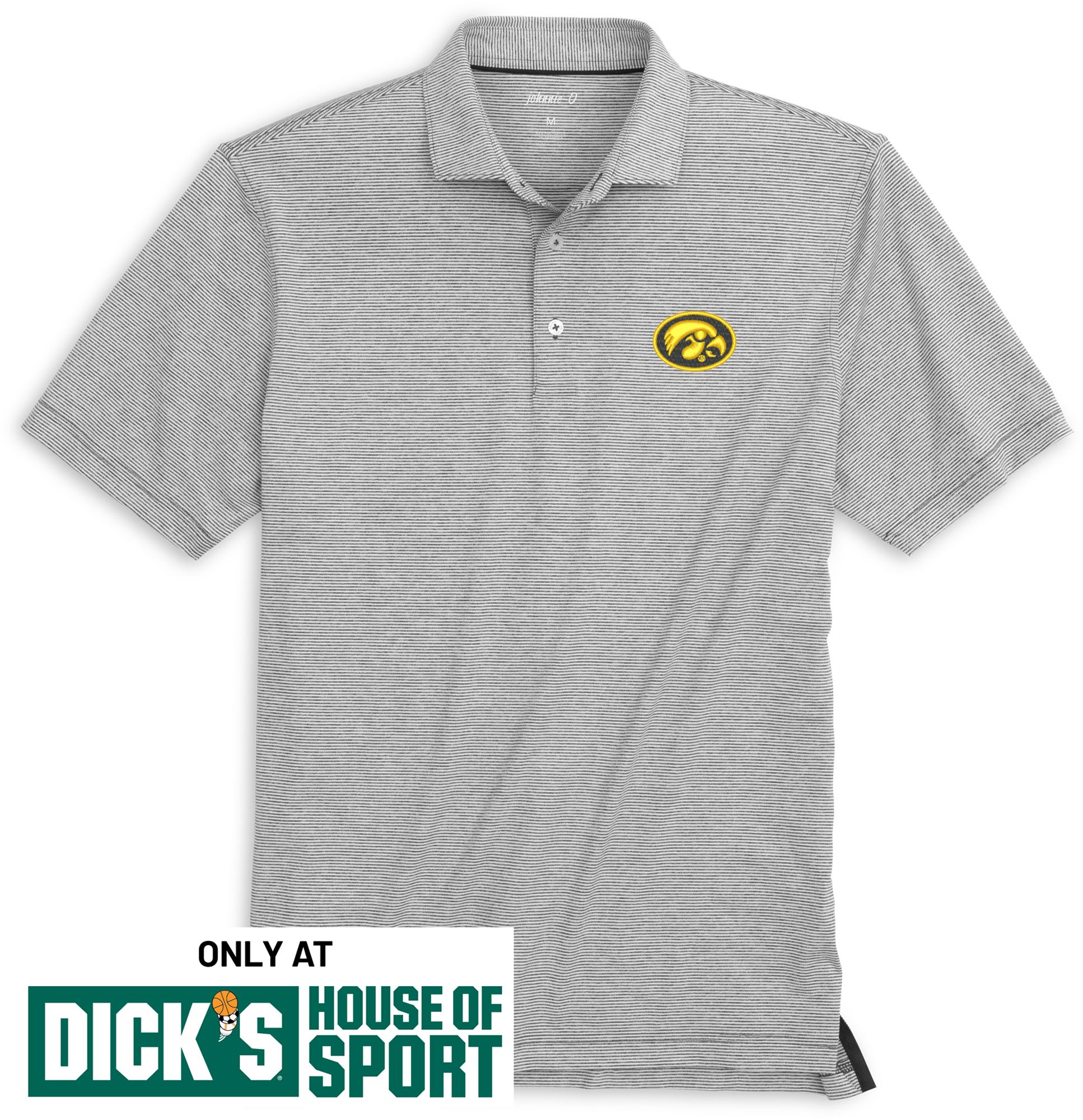 Johnnie-O Men's Iowa Hawkeyes Charcoal Lyndonn Polo