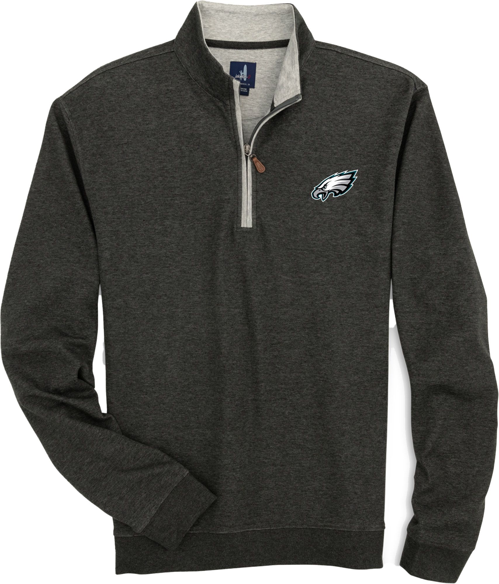 Johnnie-O Men's Philadelphia Eagles Black Sully 1/4 Zip Pullover