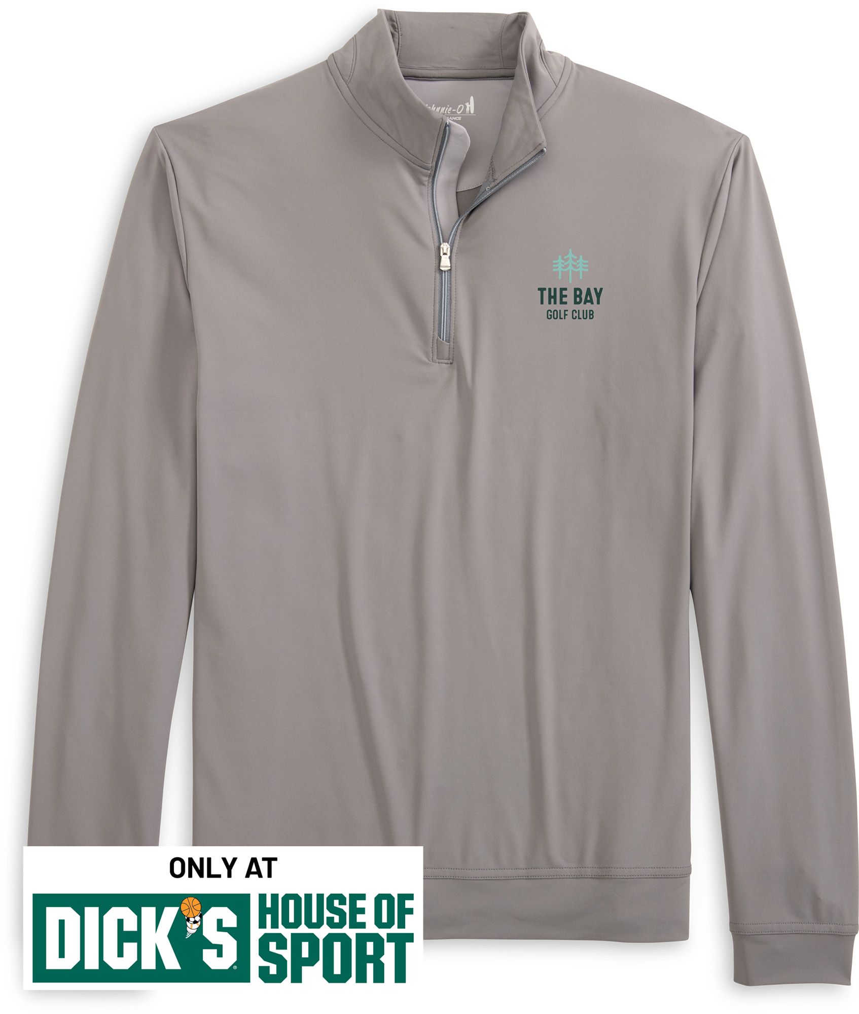 Johnnie-O Men's TGL The Bay Golf Club Grey Motion 1/4 Zip Pullover