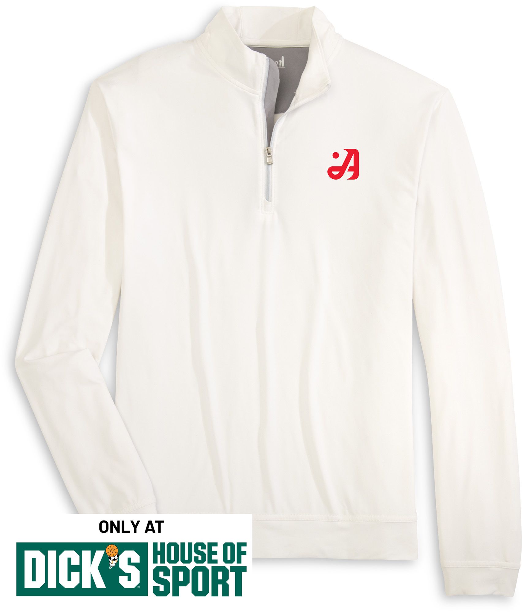 Johnnie-O Men's TGL Atlanta Drive GC White Motion 1/4 Zip Pullover