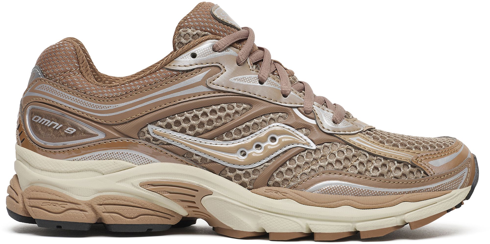Saucony Womens Progrid Omni 9 - Running Shoes - Saddle / Eggshell Size 7.0