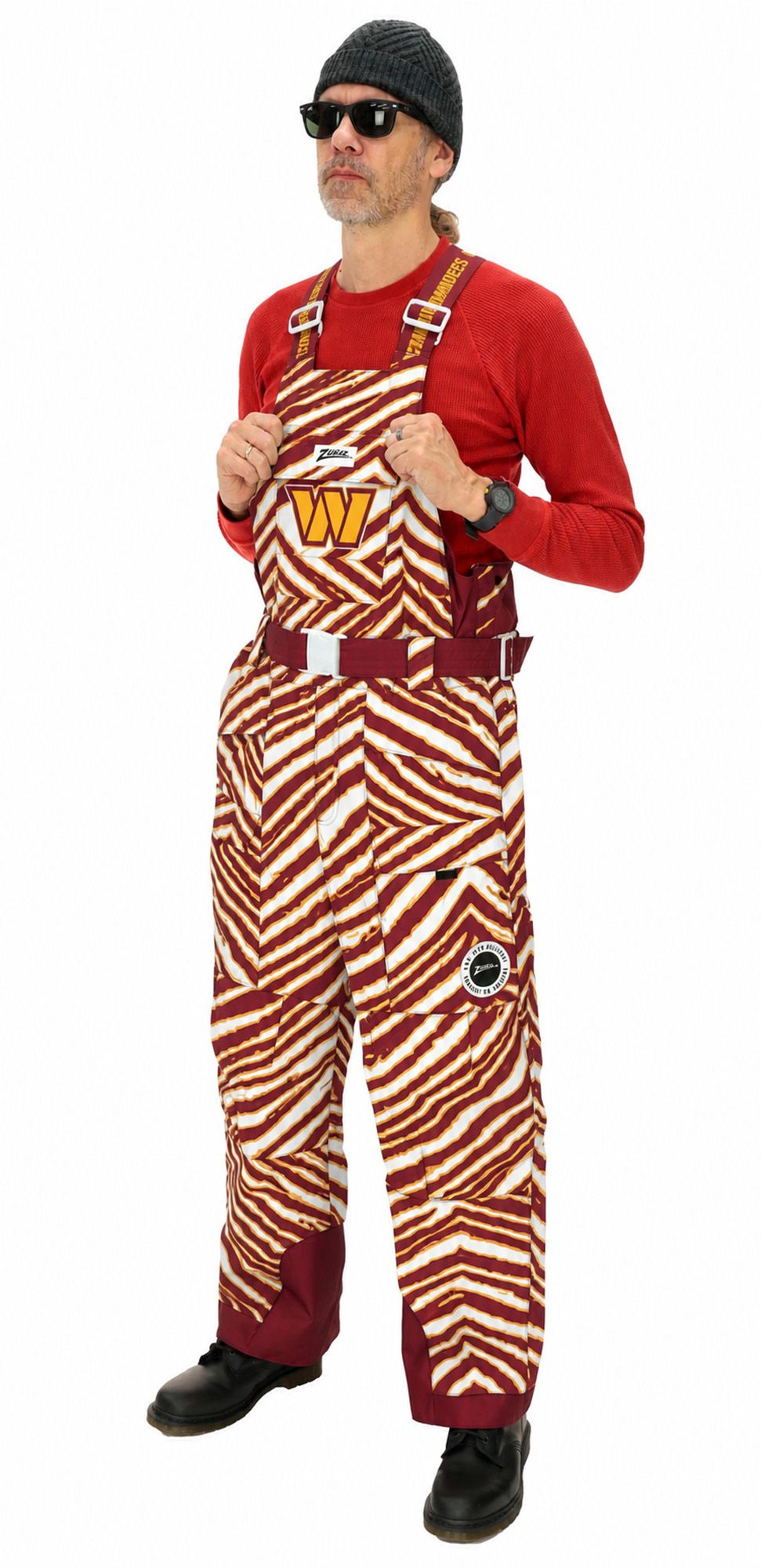 Zubaz Men's Washington Commanders Blizzard Snow Bib