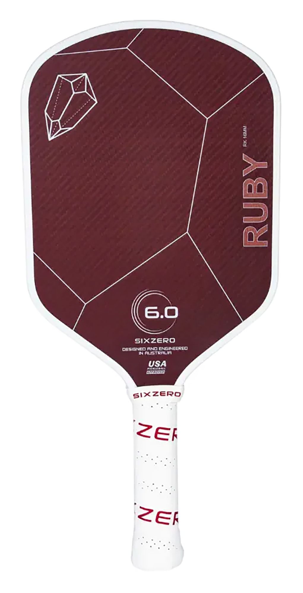 Six Zero Ruby 16mm Pickleball Paddle