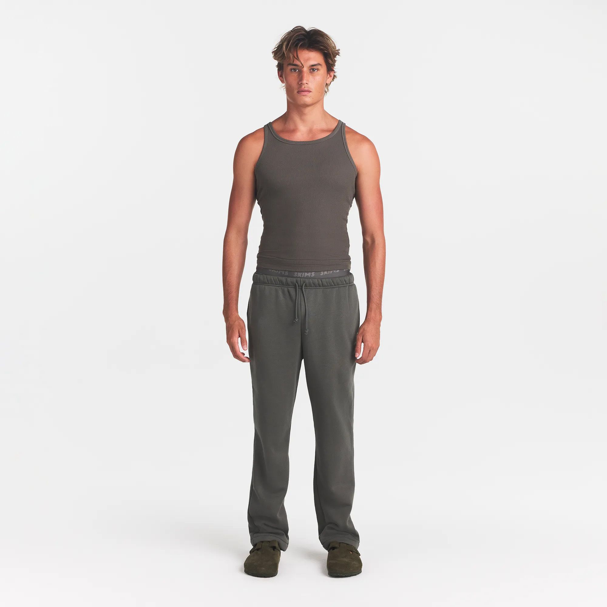 SKIMS Men's Fleece Lounge Straight Leg Pants