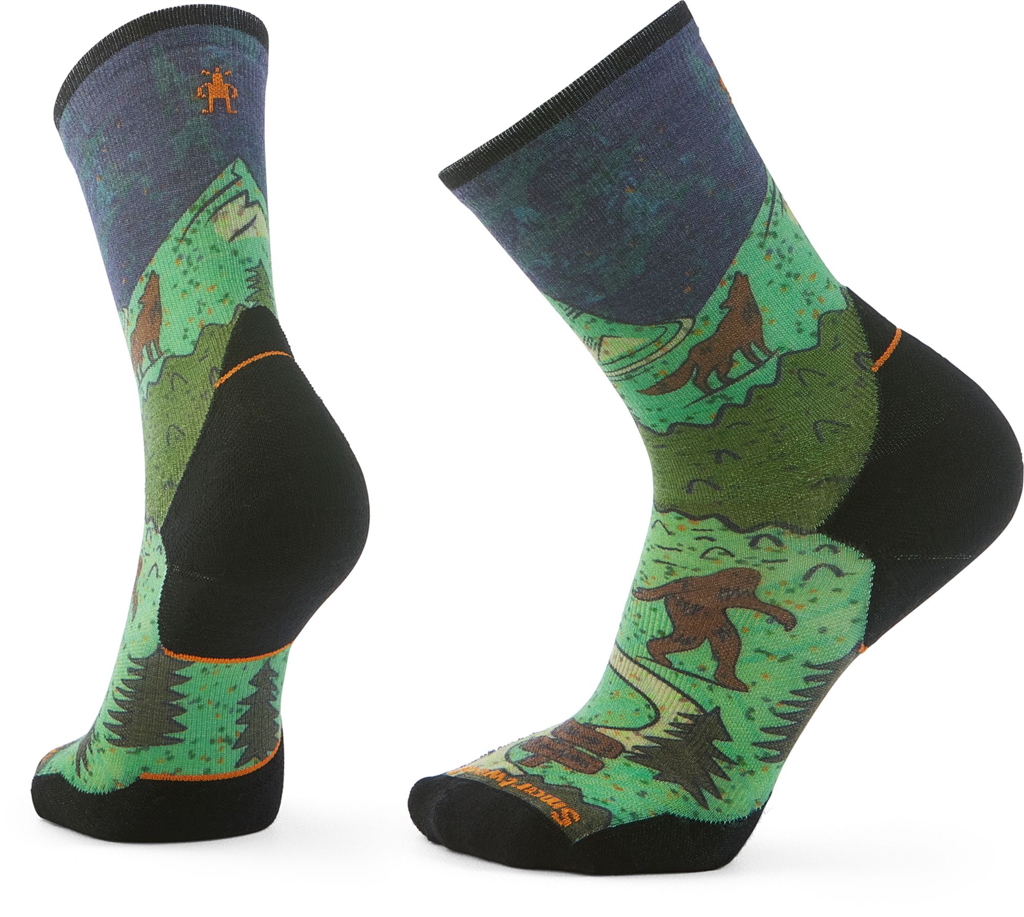 Smartwool Trail Run Neature Print Crew Socks