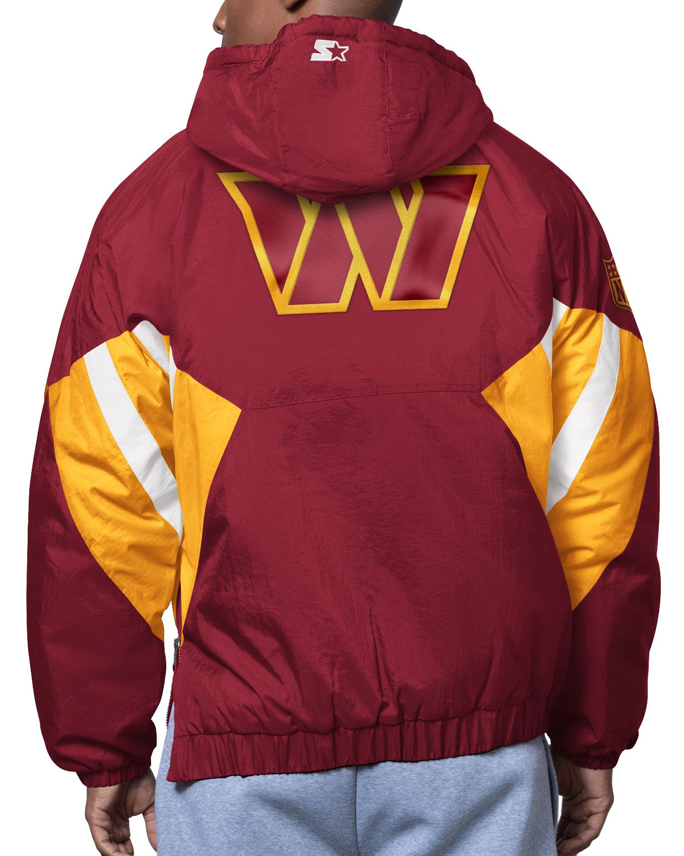 Starter Men's Washington Commanders Line Up 1/2 Zip Jacket