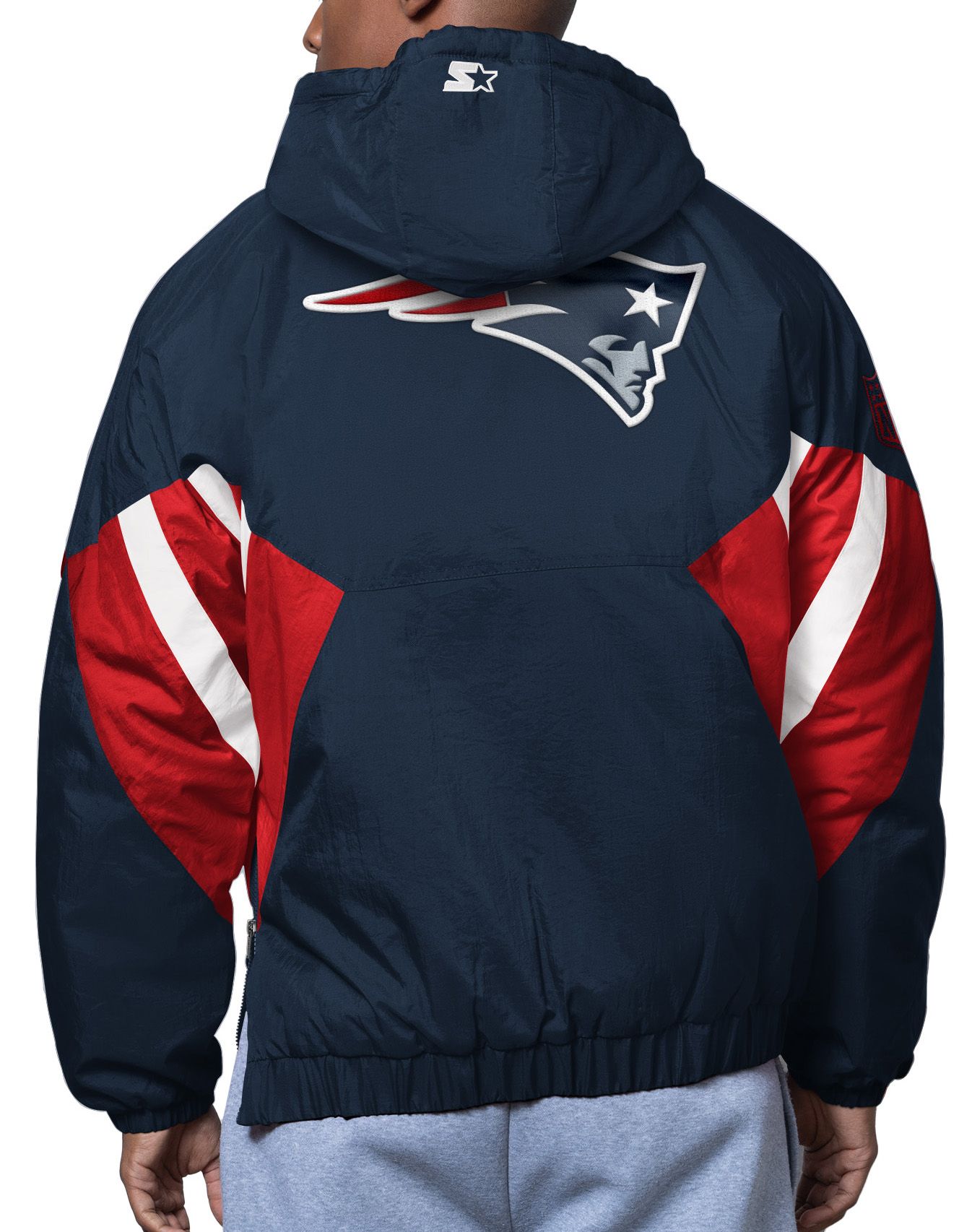 Starter Men's New England Patriots Line Up 1/2 Zip Jacket