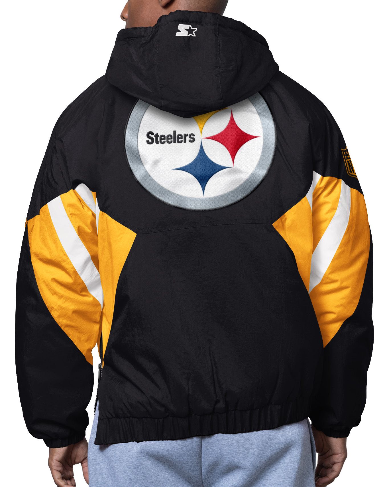 Starter Men's Pittsburgh Steelers Line Up 1/2 Zip Jacket